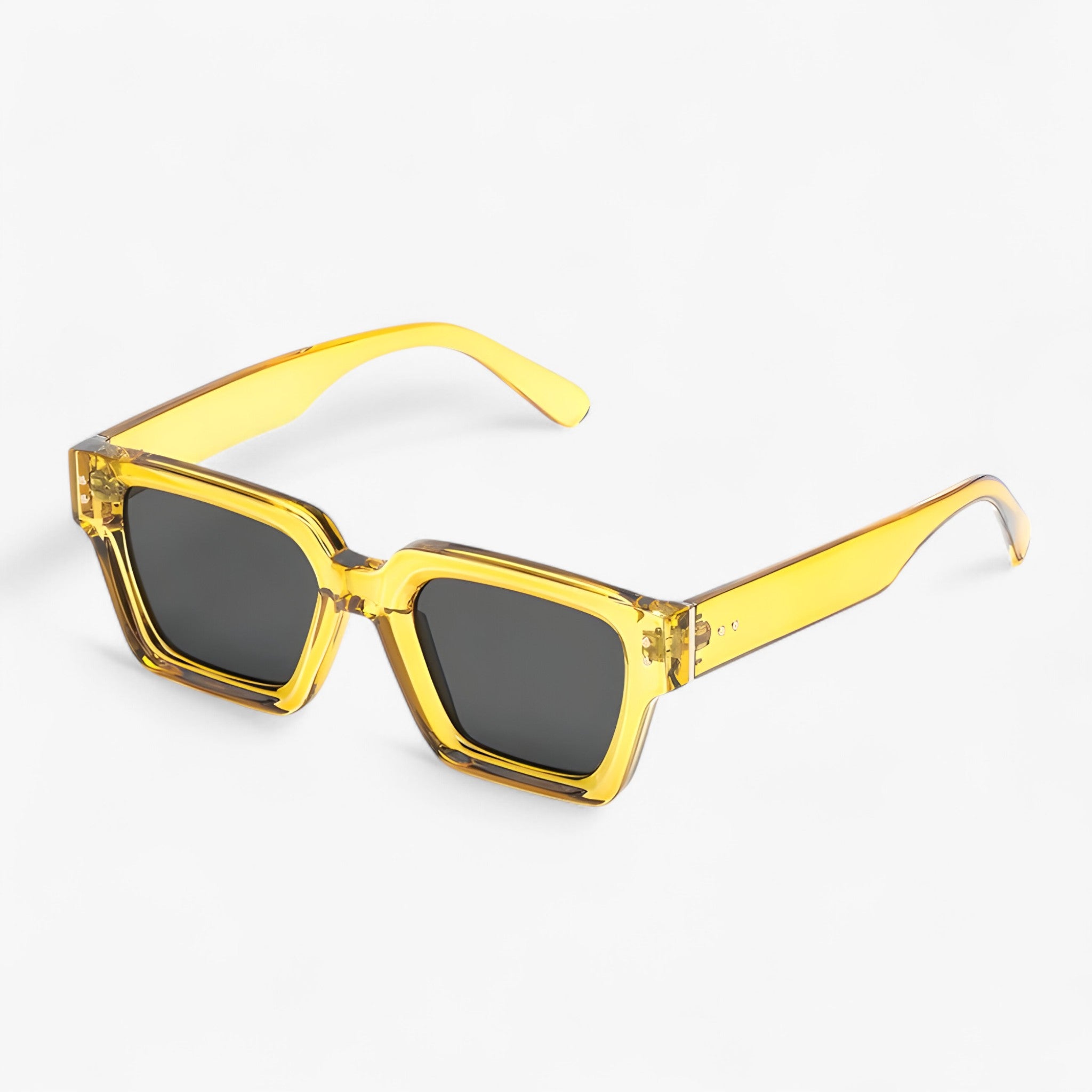 Occhiali da sole neri quadrati di lusso unisex firmati Uomo - 1-Giallo limpido - firmati men sunglasses polarized mens sunglasses neri occhiali occhiali sole Polarized man sunglasses quadrati sole sunglasses sunglasses polarized men unisex - Concept Palermo
