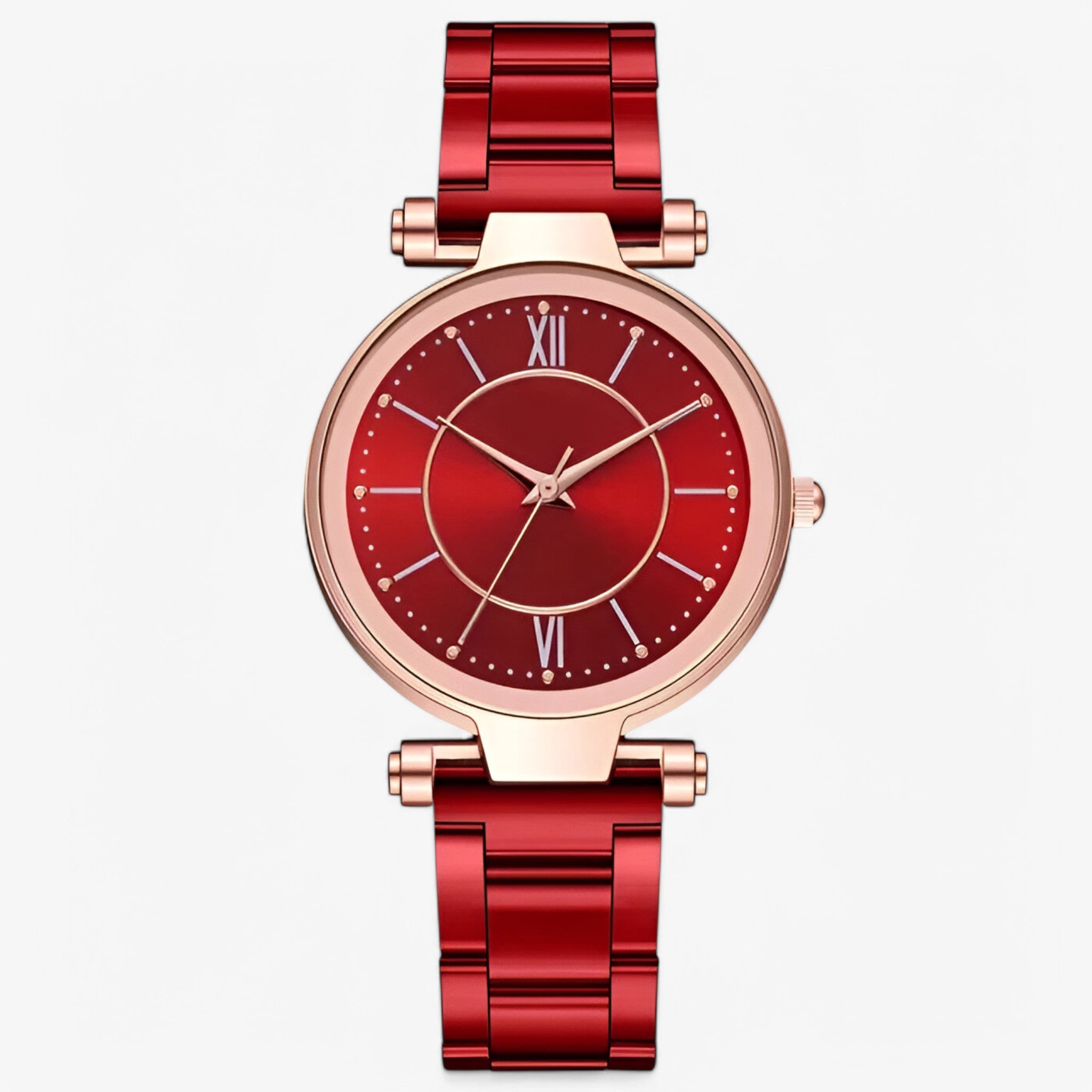 Orologio classico in acciaio rosa - rossa - acciaio female watch orologio orologio acciaio watch for women watches - Concept Palermo