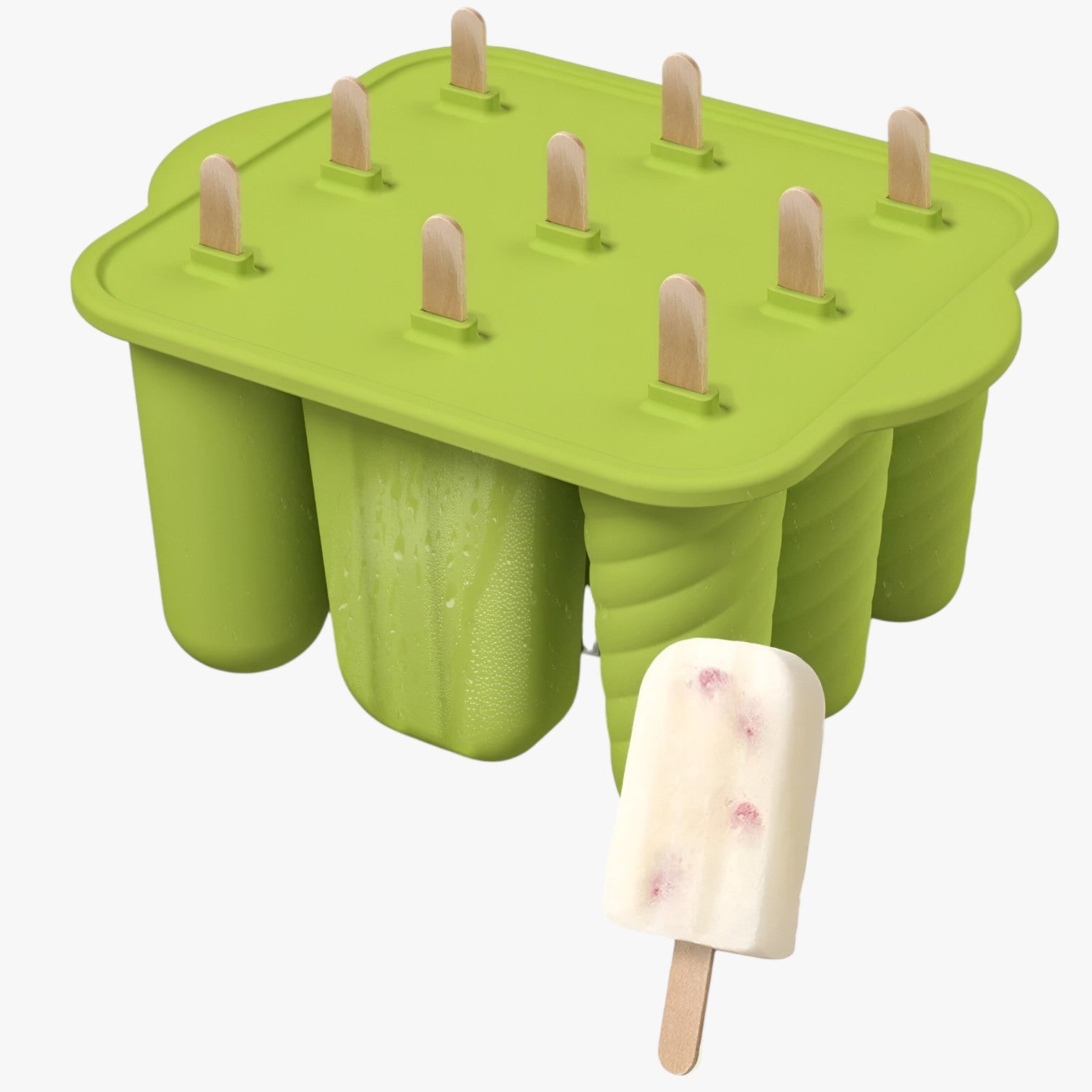 Stampi per Gelato Estivi – Facili Gelati Fai-da-te per Snack Rinfrescanti Uomo - 9 grid-verde - estivi facili gelati gelato Kitchen kitchen & dining kitchen accessory kitchen tools rinfrescanti snack stampi - Concept Palermo
