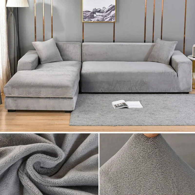 CouchCover - Morbido Copridivano Antiscivolo - Grigio