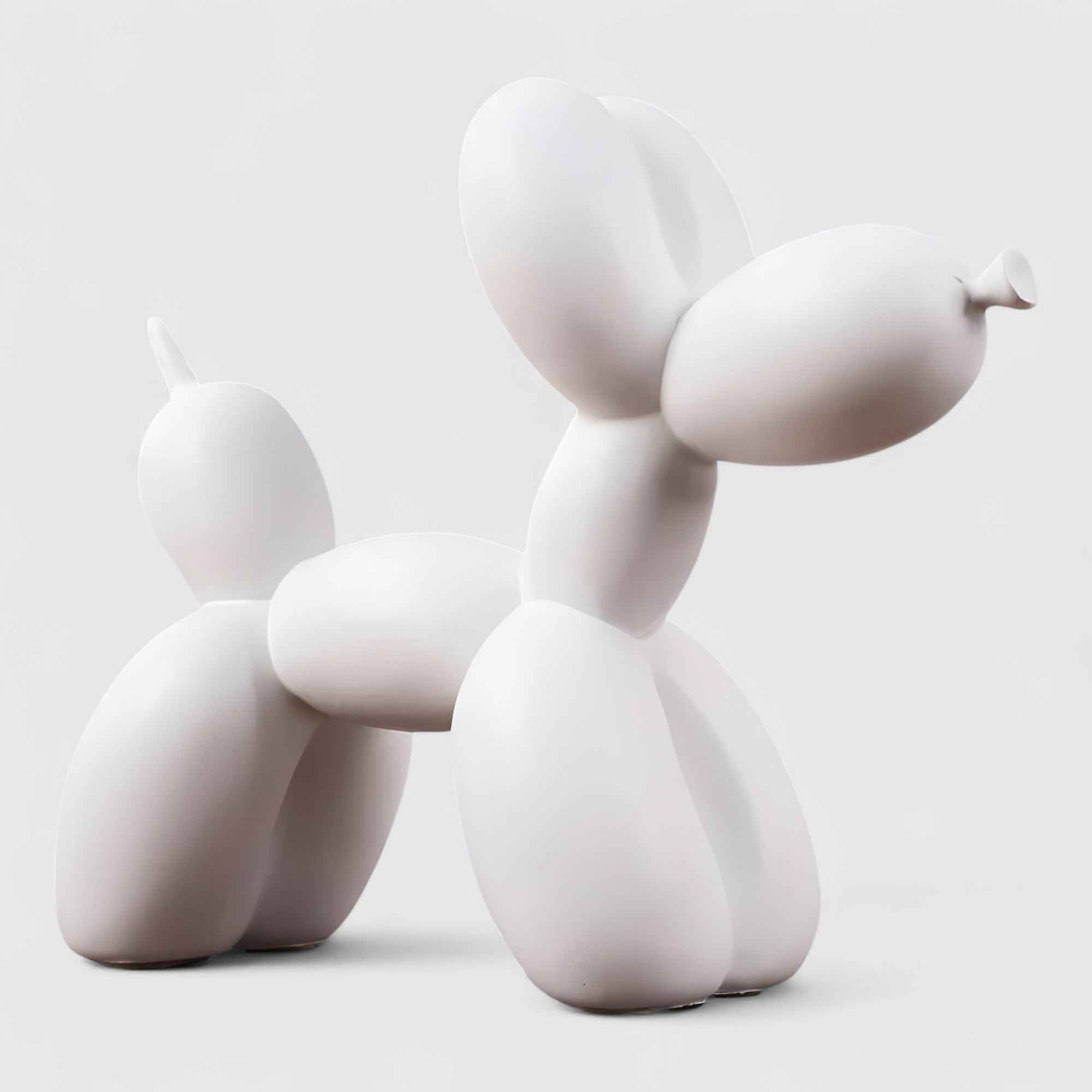 Statua Cane Palloncino Pop Art Moderna in Resina – Decorazione Design Scandinava per Tavolo
