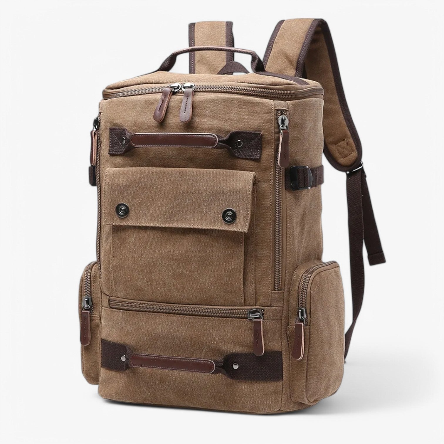 Ampio Zaino Vintage in Tela con Scomparto per Laptop Uomo - - ampio ampio zaino Backpacks bag bags laptop mens bag scomparto tela uomo vintage - Concept Palermo