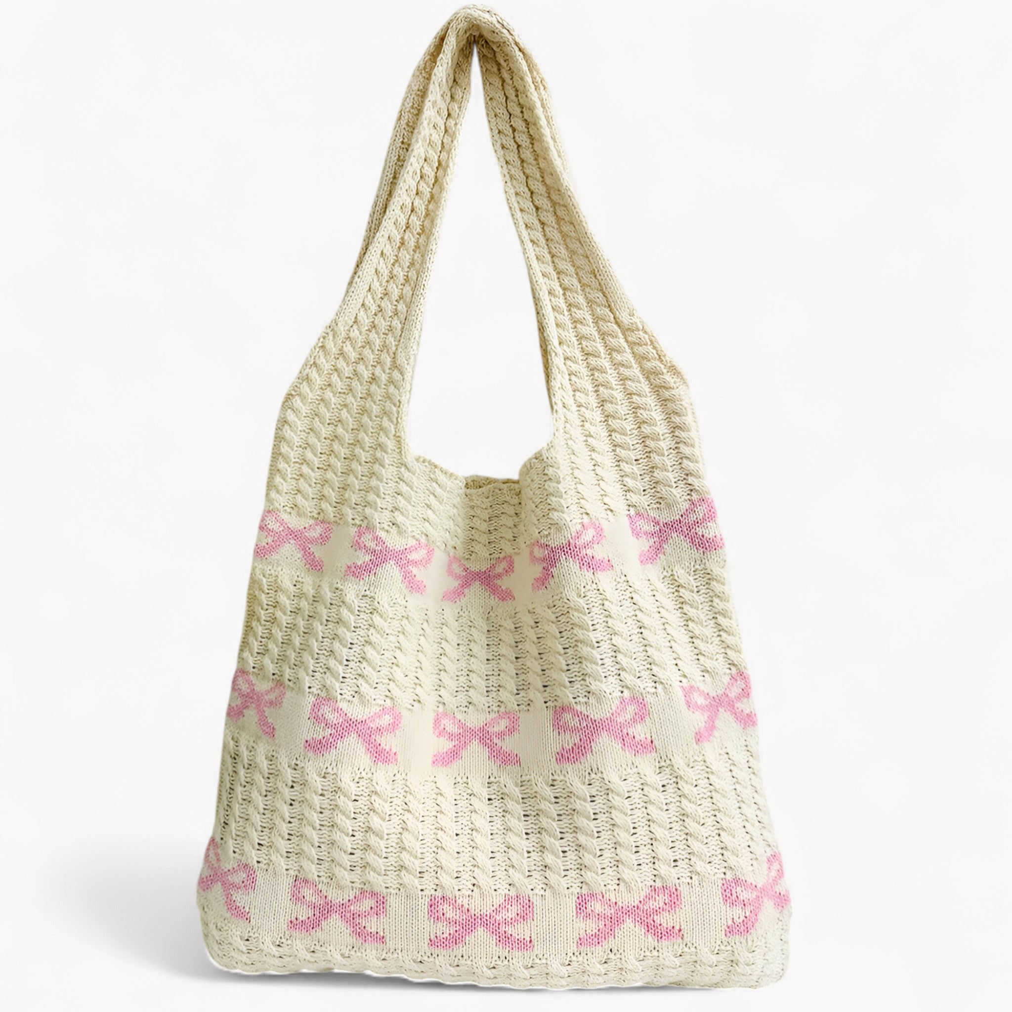 Borsa All’Uncinetto con Fiocco - Rosa - borsa borsa uncinetto fiocco francesca | borsa all’uncinetto con fiocco - €25 uncinetto - Concept Palermo