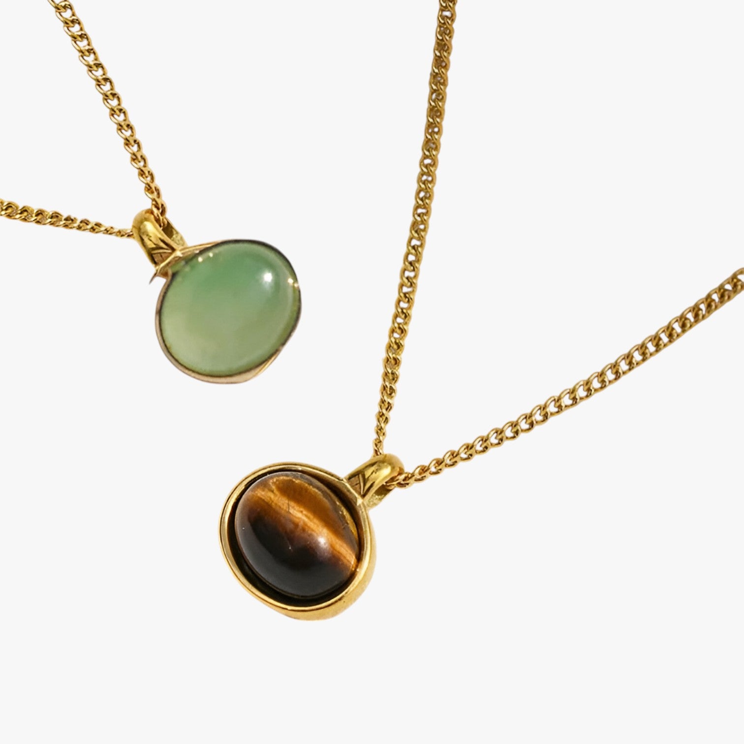 Collana vintage con pietra occhio di tigre Lana - - collana collana vintage jewelry lana necklace NECKLACES Necklaces for Women occhio pietra tigre vintage - Concept Palermo