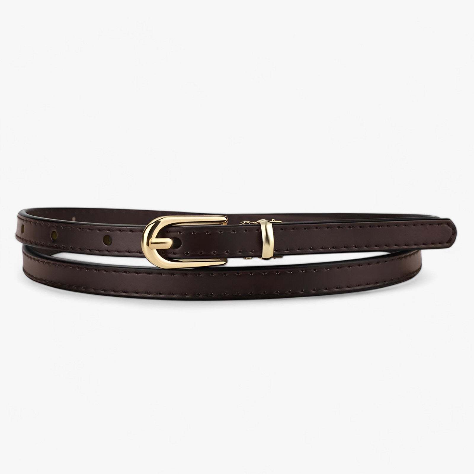 Cintura da donna - Pelle genuina sottile per uno stile disinvolto - Caffè - belts cintura cintura donna disinvolto donna genuina pelle sottile stile waist belt for women Womens belt - Concept Palermo