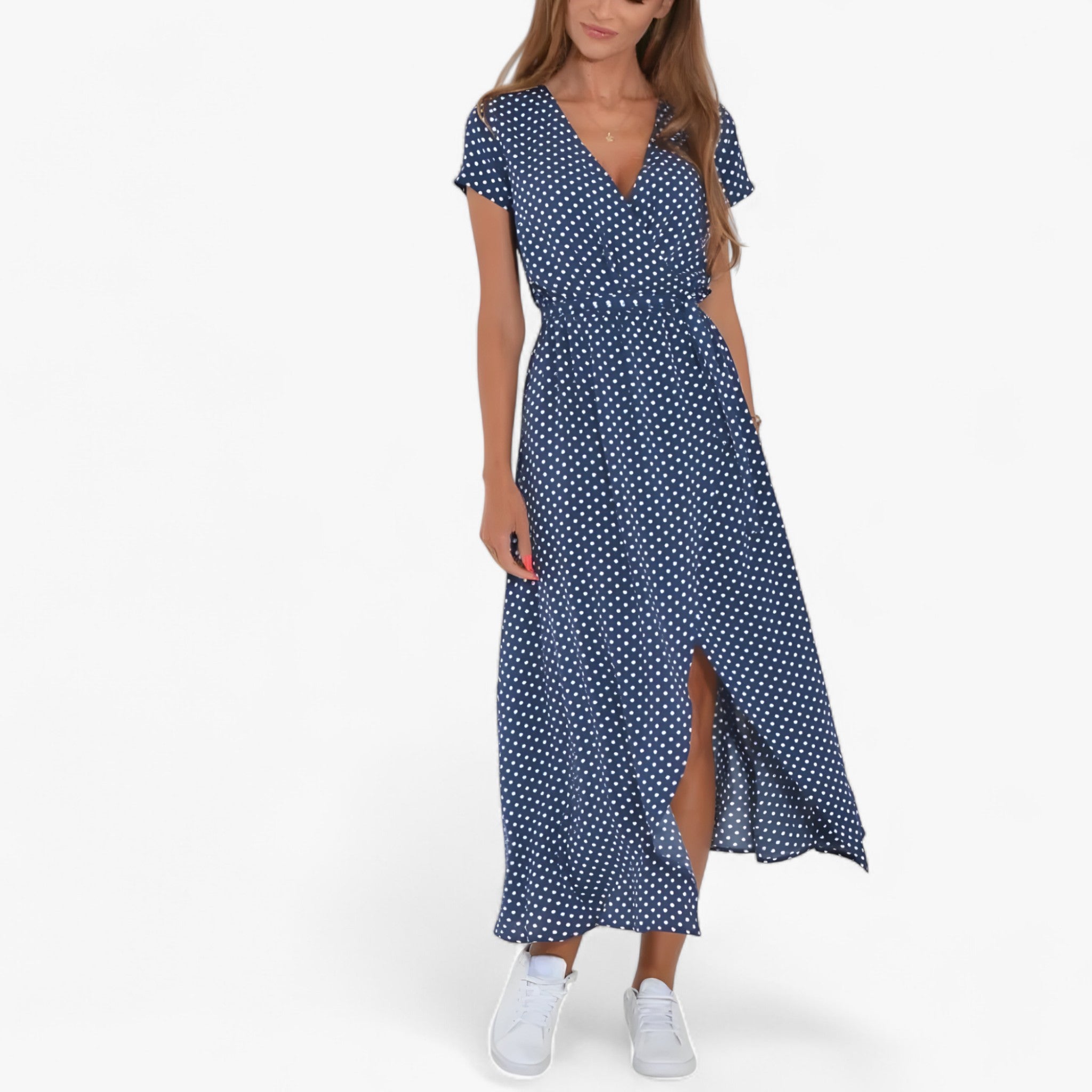 Nery - vestito con scollo a V Donna - Blu - donna dresses nery scollo vestito - Concept Palermo