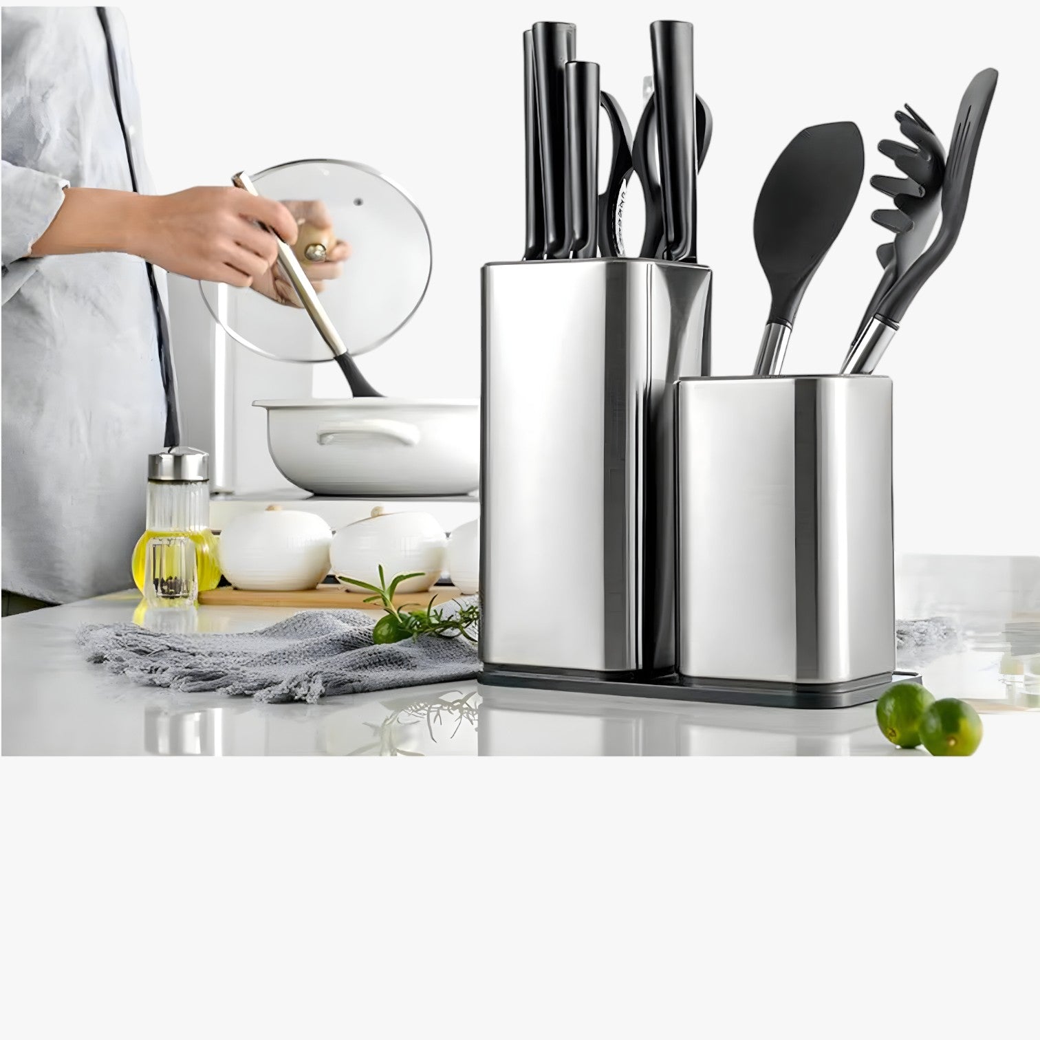 Blocco per misurazioni e organizer in acciaio inossidabile – Stoccaggio intelligente in cucina - - acciaio blocco blocco misurazioni cucina inossidabile intelligente Kitchen kitchen & dining kitchen accessory kitchen tools kitchen utensil misurazioni - Concept Palermo