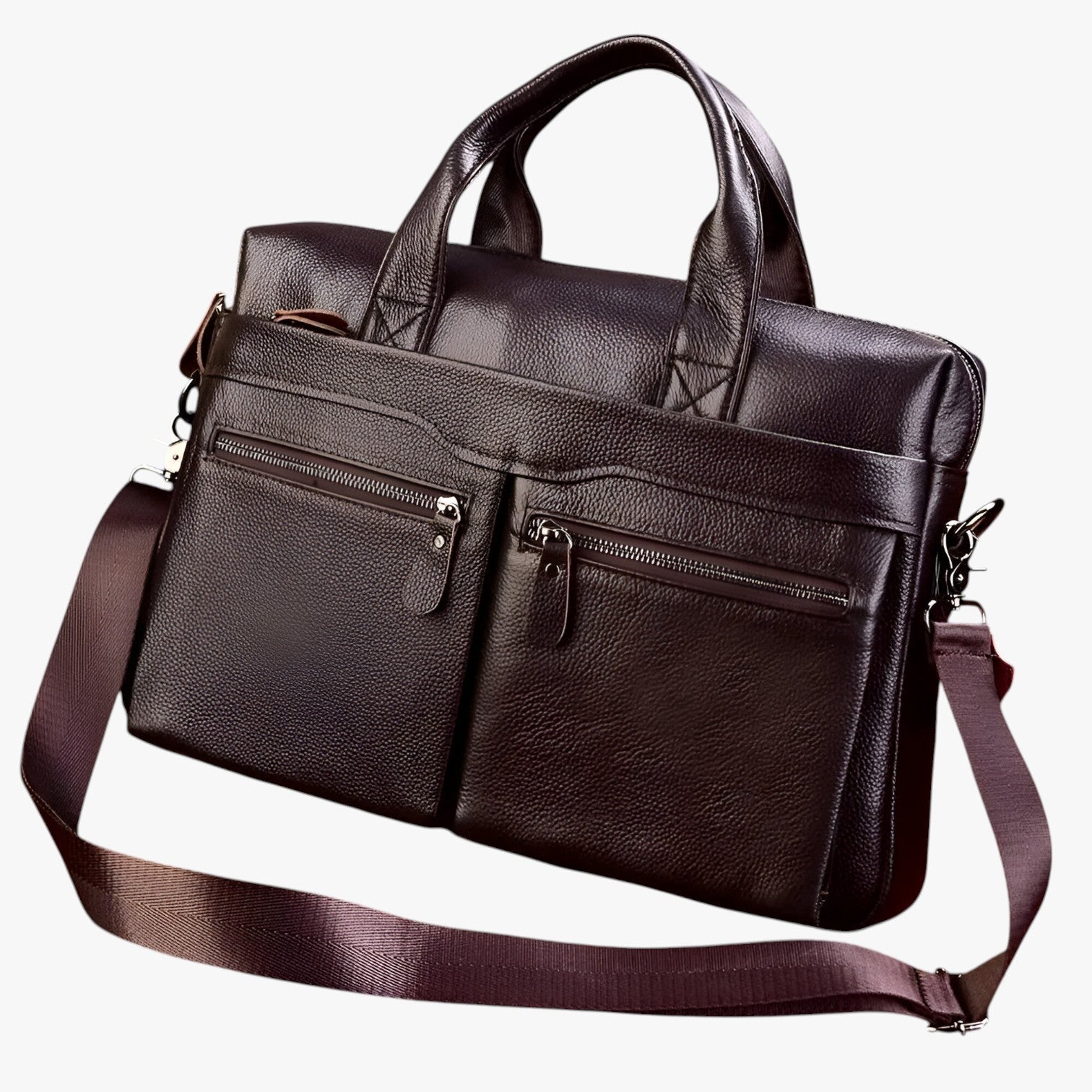 Borsa da Viaggio Uomo in Vera Pelle Valigetta Tracolla per Laptop - Caffè03 - Bags bags for men borsa borsa viaggio laptop pelle tracolla uomo valigetta - Concept Palermo