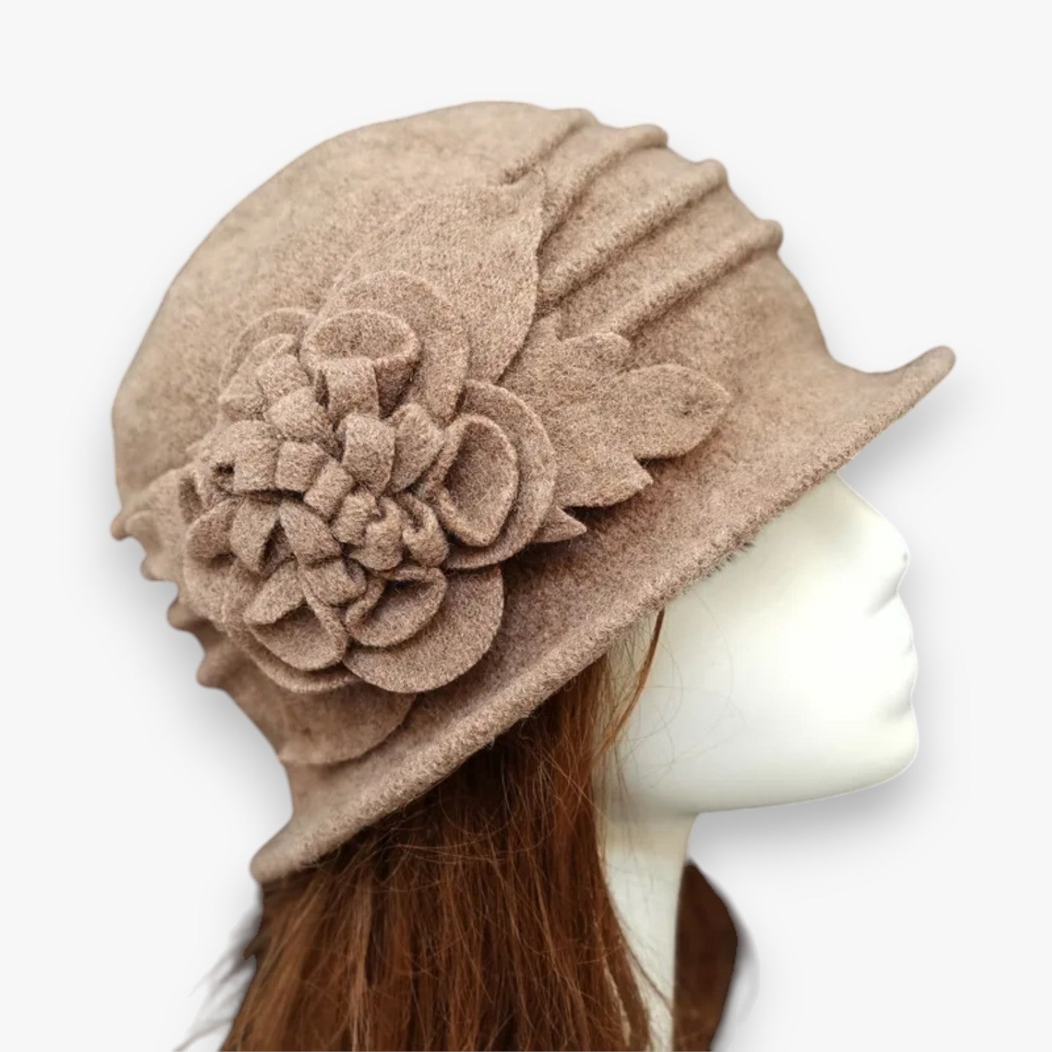 Cappello Fedora di Lana per Madri – Caldo e Morbido - Beige 57 - bucket hats caldo cappello cappello fedora fedora hat Hat for girls lana madri women hat women's hat - Concept Palermo