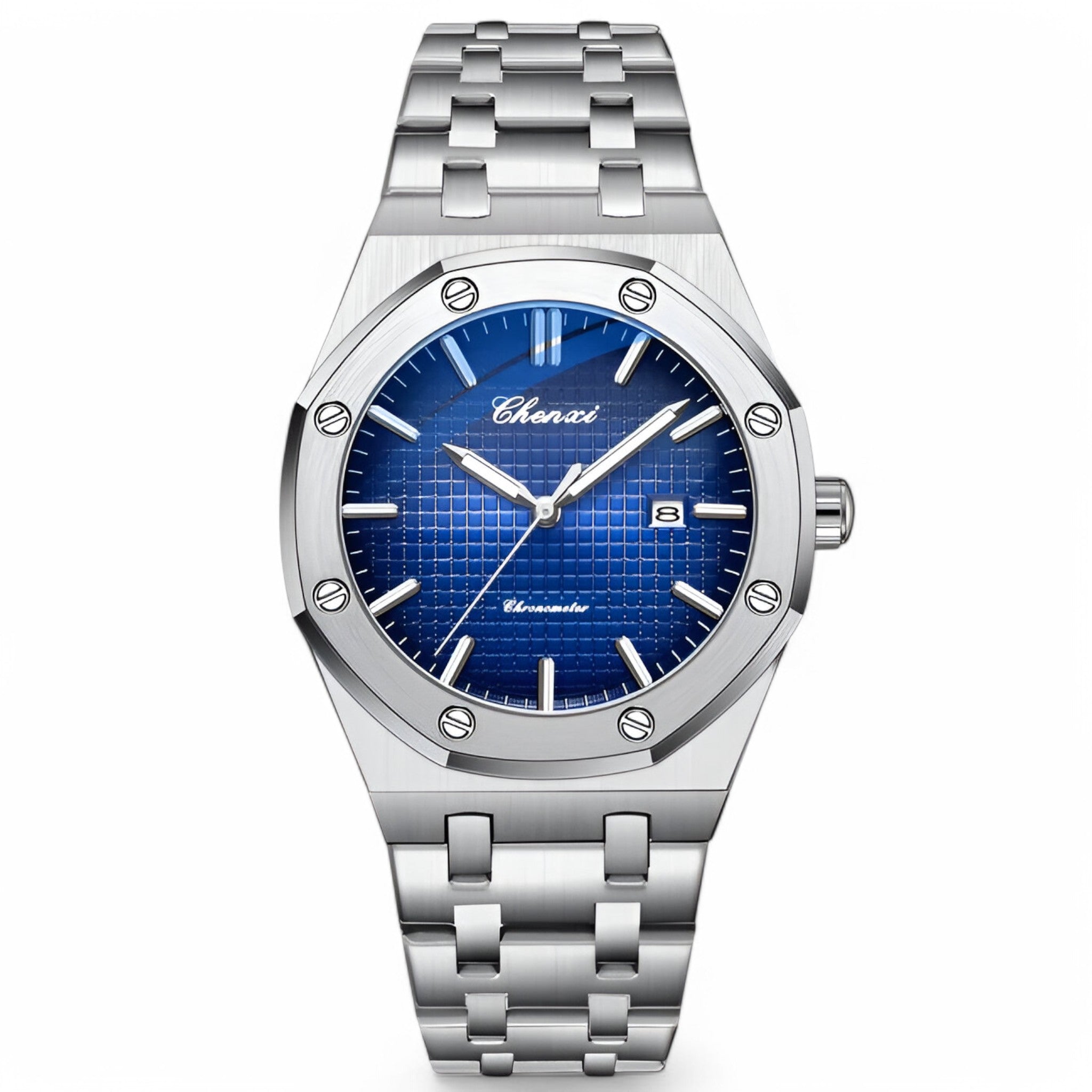 Orologio al Quarzo Dorato Uomo - Argento Blu - accessoires horloges orologio orologio quarzo quarzo uomo watches - Concept Palermo
