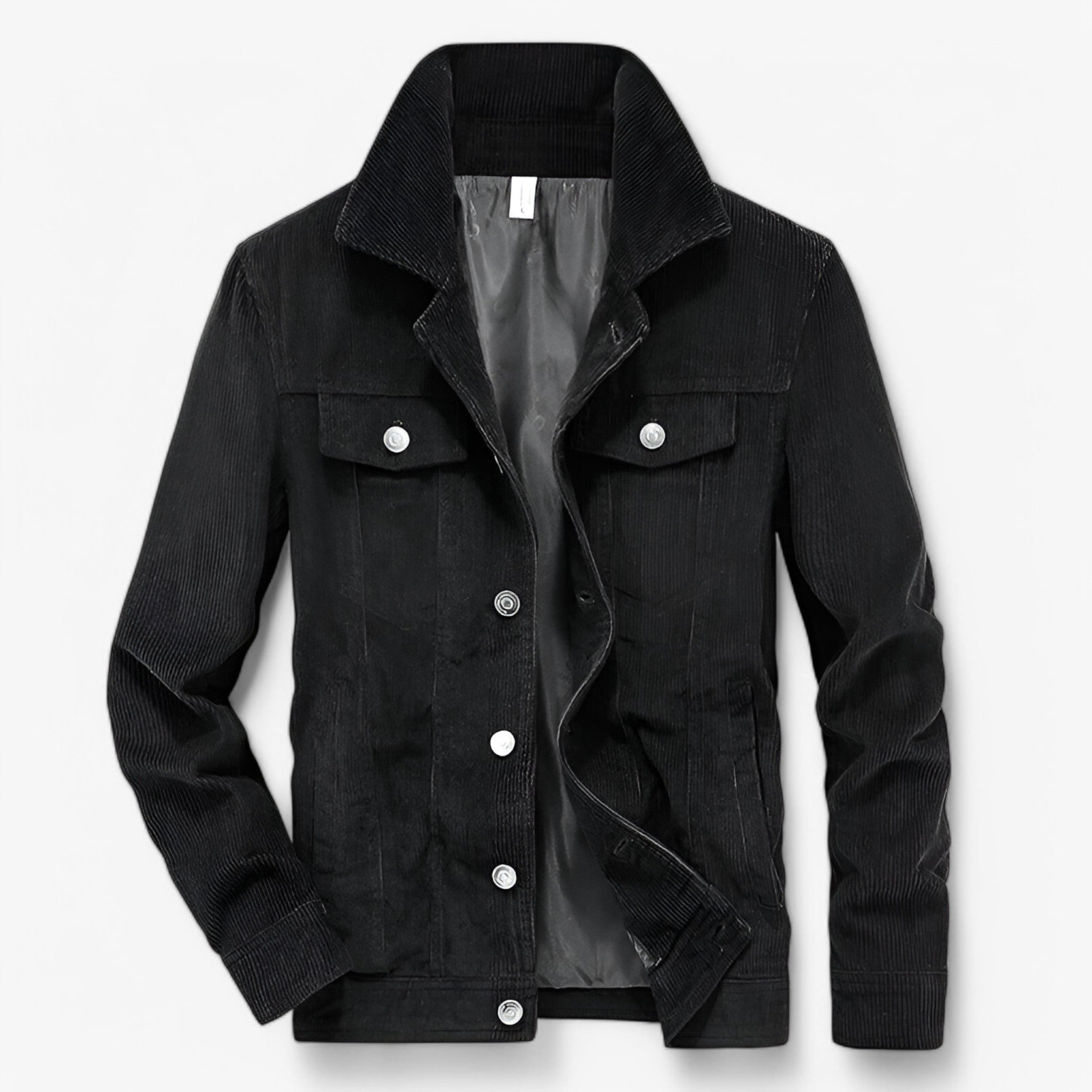 Giacca di velluto a coste - Vintage e alla moda Uomo - Nero - alla coste giacca giacca velluto Jacket men's coats & jackets Men's Fashion moda uomo velluto - Concept Palermo