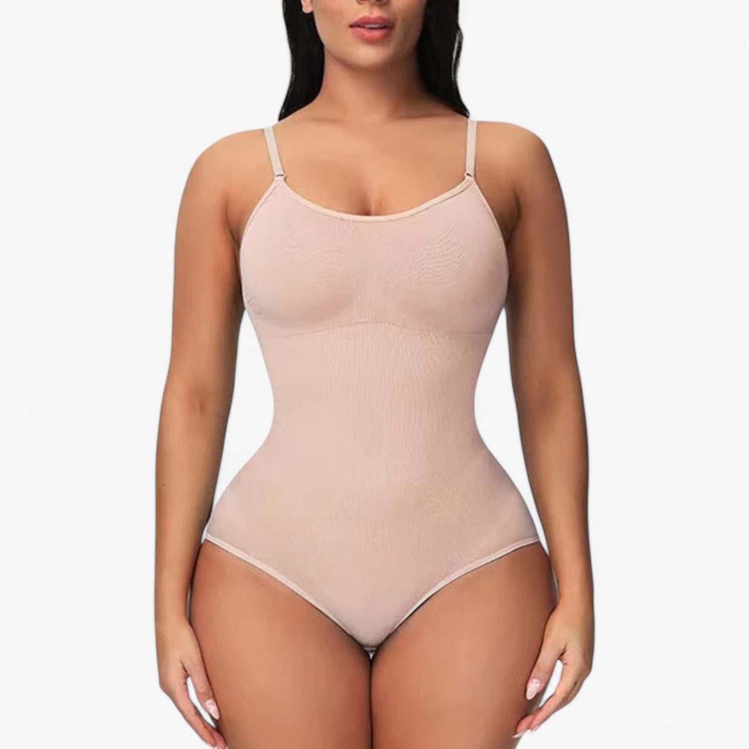 Body Modellante Microfibra Nero Scollo V Profondo - Beige + beige - body body modellante microfibra modellante profondo scollo shapewear™ 1+1 gratis - €25 women - Concept Palermo