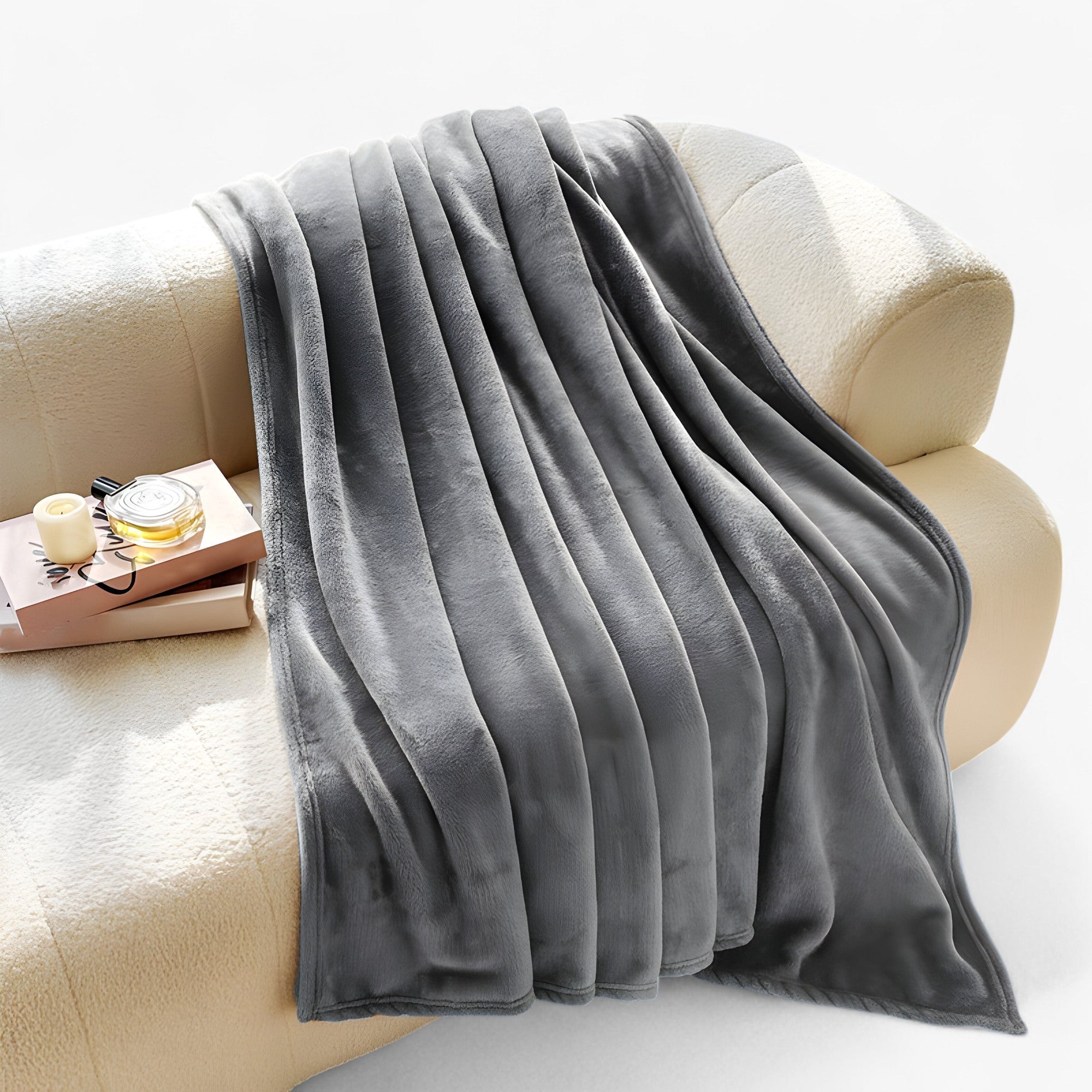 Morbido plaid in flanella - Calore e comfort - Grijs - Blankets calore comfort flanella home & garden plaid plaid flanella - Concept Palermo