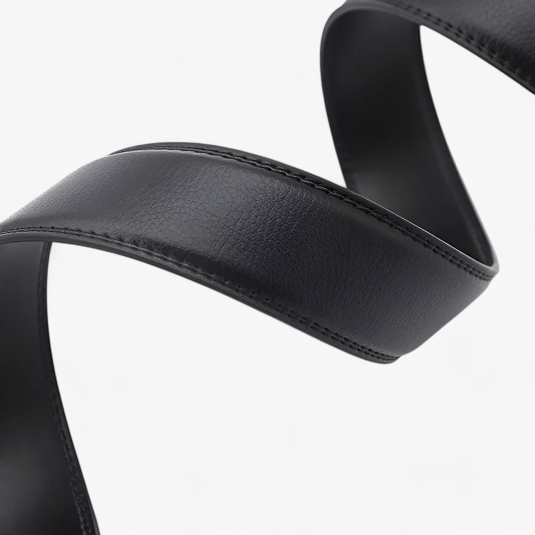 Cintura Uomo in Vera Pelle Nera - Design Contemporaneo ed Elegante - - cintura cintura pelle contemporanea men's belt pelle uomo - Concept Palermo
