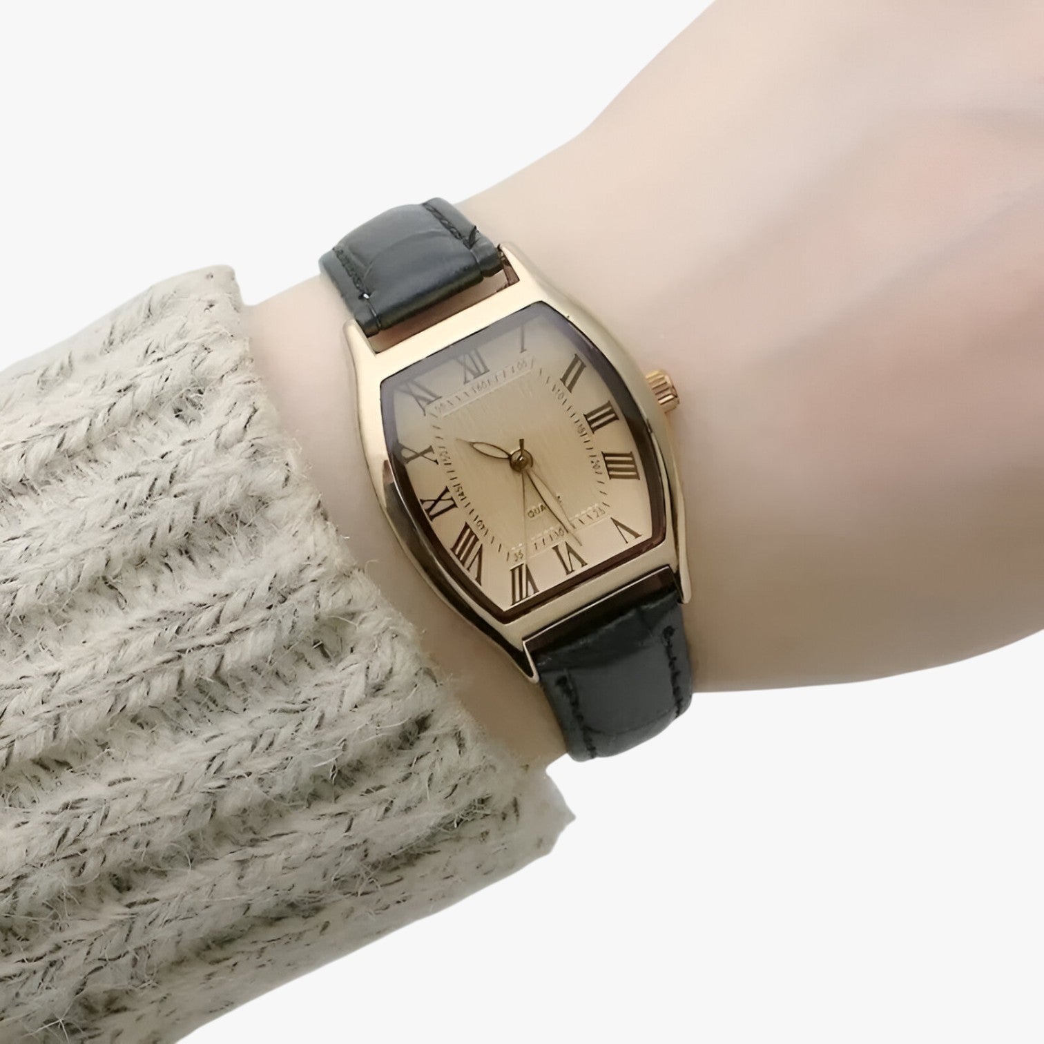 Orologio da Donna con Bracciale in Pelle Vintage - Nero - bracciale donna female watch ladies watch orologio orologio donna pelle vintage watch watch for women watches wrist watches for women - Concept Palermo