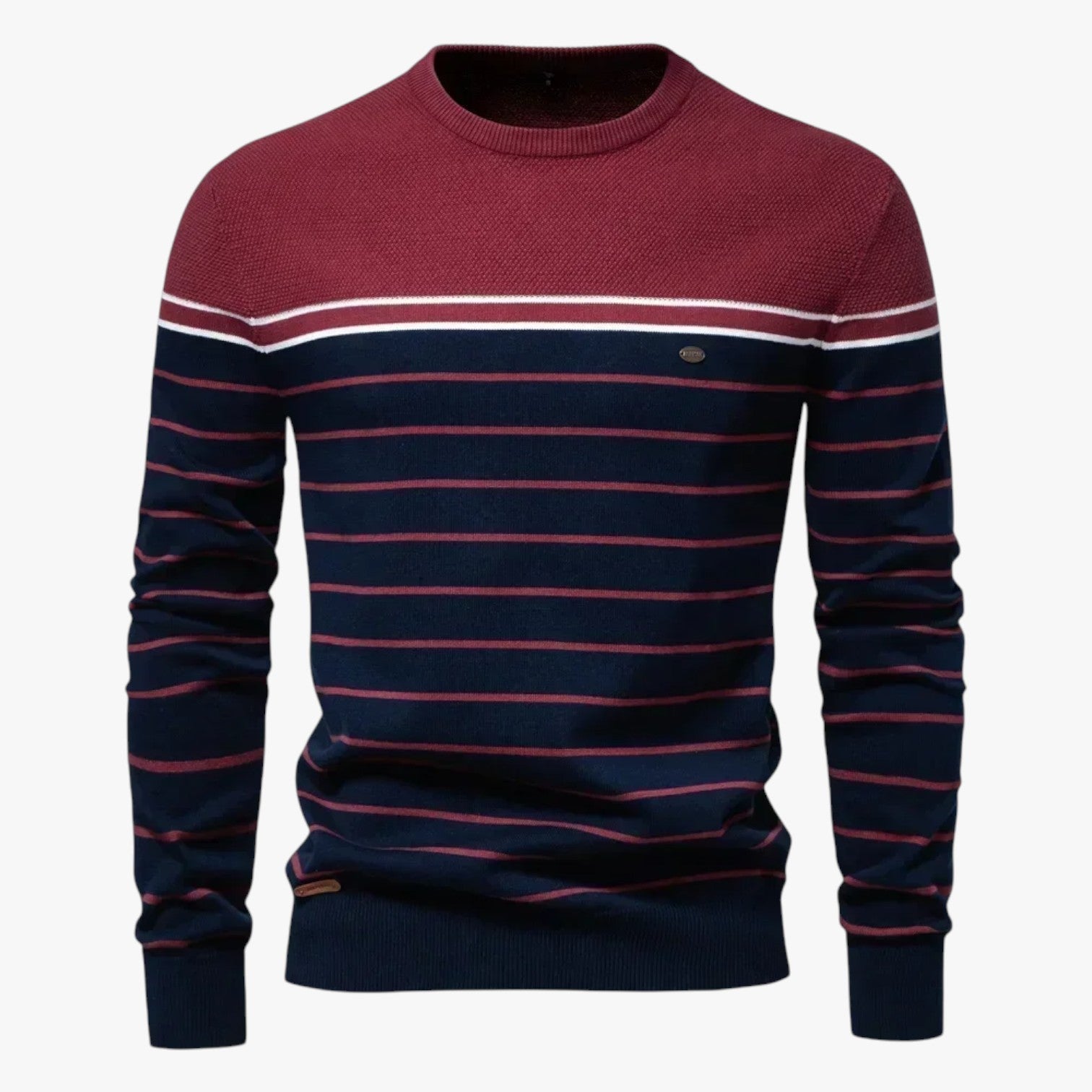 Maglione autunnale a righe Caldo, elastico e dallo stile impeccabile Uomo - Rosso S - autunnale caldo dallo elastico impeccabile maglione maglione autunnale men's sweater Sweater sweater men sweaters - Concept Palermo