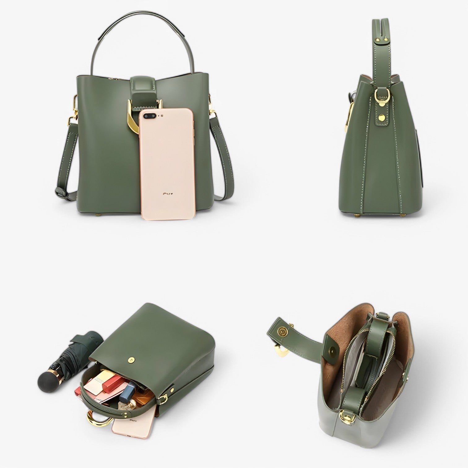 Borsa a secchiello Moda –, Spaziosa e Versatile Donna - - bag bags borsa borsa secchiello donna Leather Bag moda secchiello Shoulder & Crossbody Bags spaziosa versatile women bag - Concept Palermo
