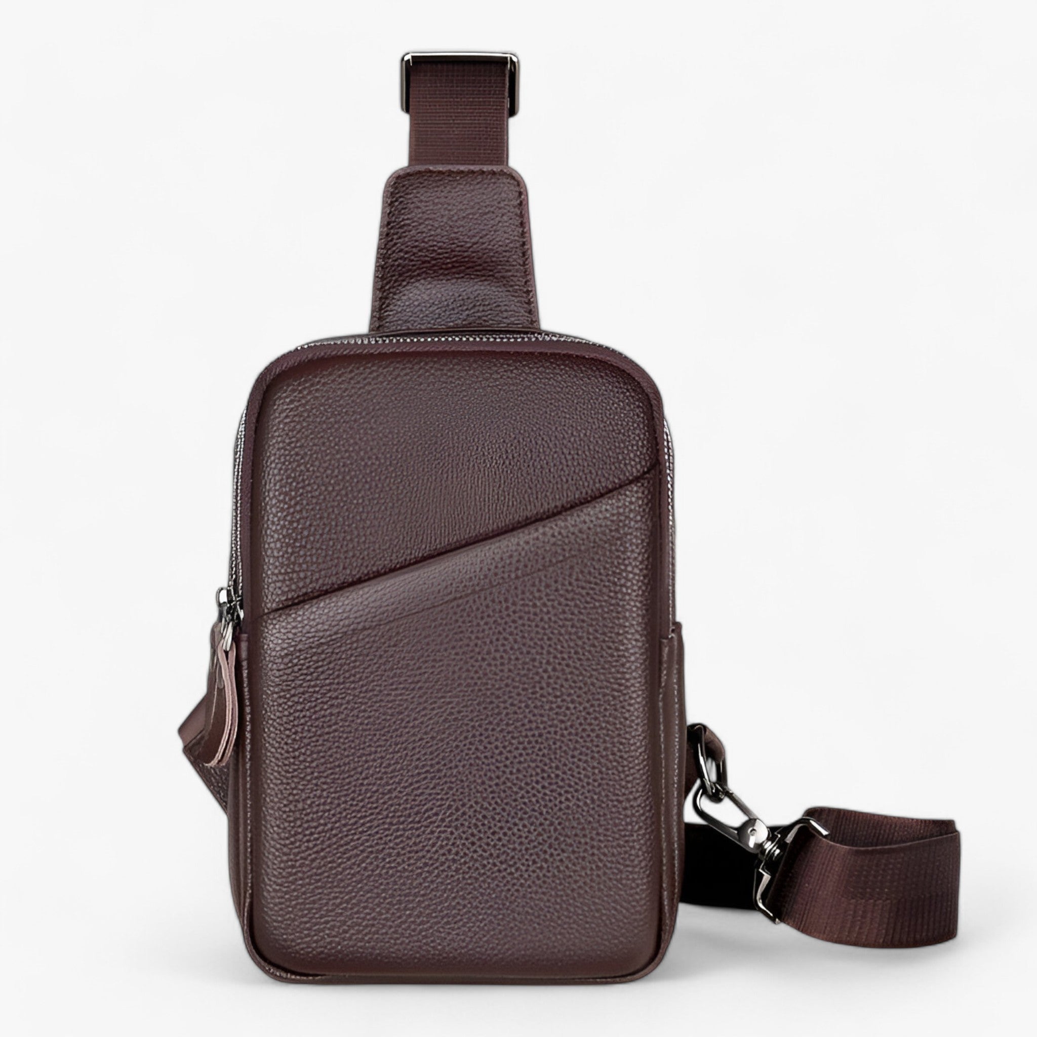 Borsa a Tracolla Ecopelle Nera Elegante e Funzionale - Marrone 16x7x22.5(cm) - accessoires bags borsa borsa tracolla ecopelle funzionale nera tassen tracolla - Concept Palermo