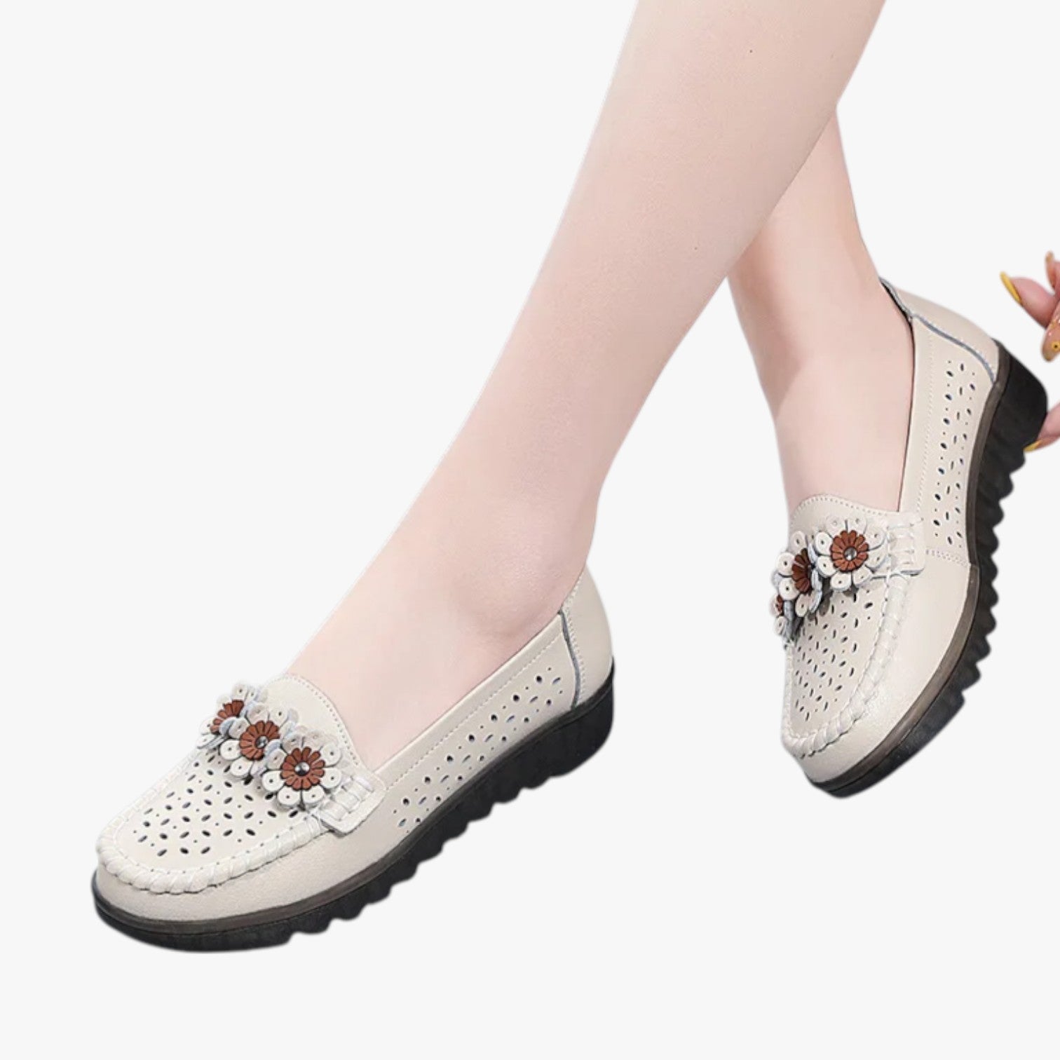 Mocassini estivi in pelle - Comodità e freschezza con dettagli floreali Uomo - - comodità dettagli estivi floreali freschezza mocassini mocassini estivi pelle shoes Shoes women summer shoes - Concept Palermo