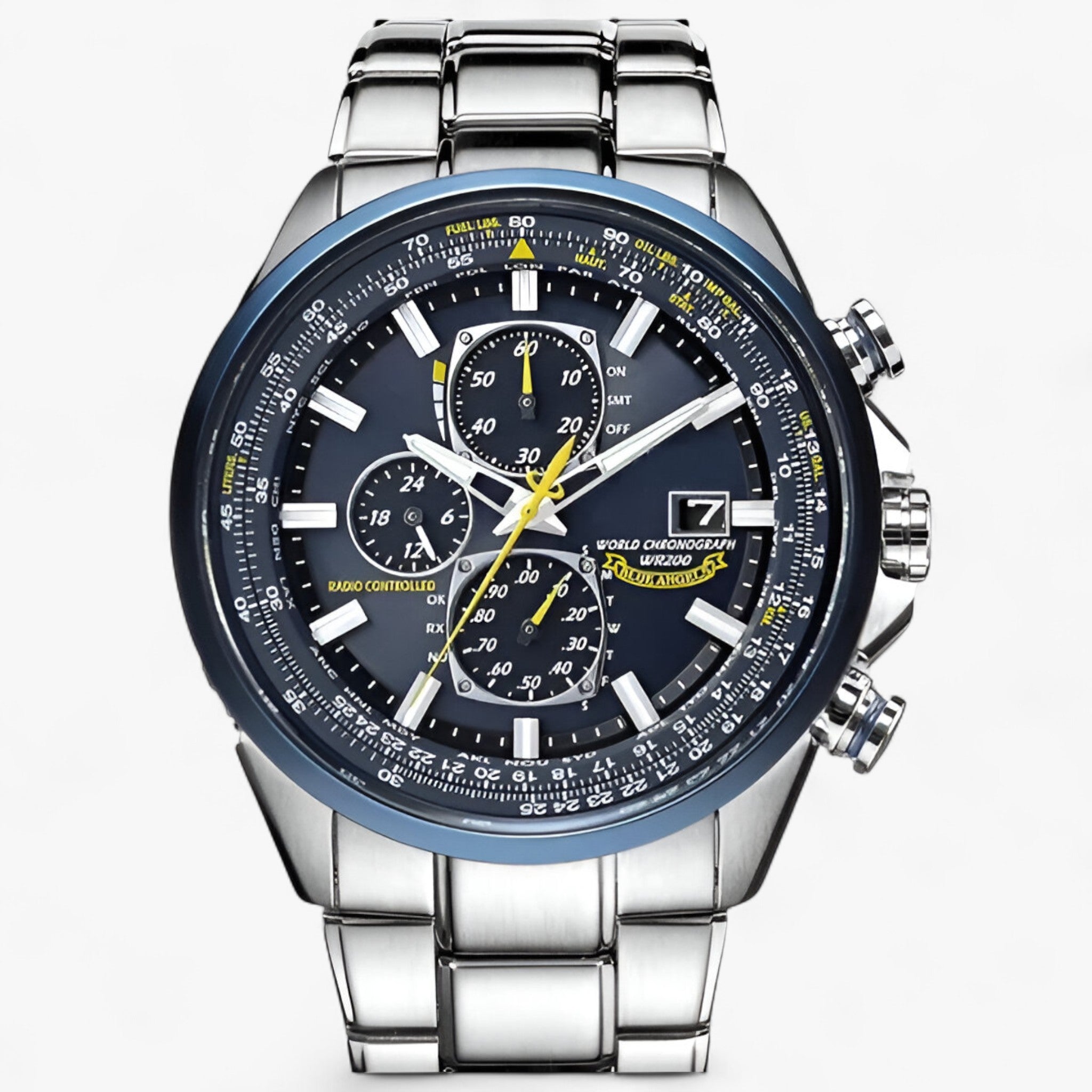 Orologio Cronografo Uomo MultiSteel 42mm, Acciaio Argento con Quadrante Blu Elegante - - acciaio cronografo multisteel orologio orologio cronografo uomo vero watches WATCHES FOR MEN - Concept Palermo