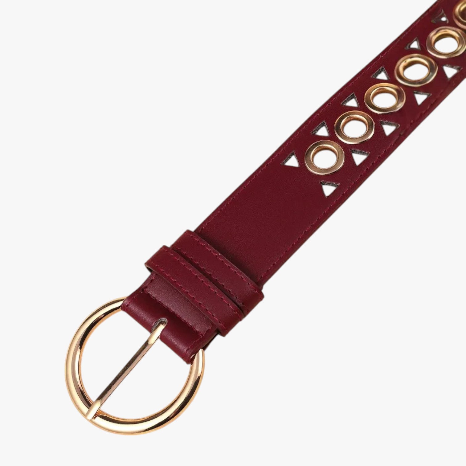 Fascia vita punk in pelle Y2K con fibbia a spillo - - Belts fascia fascia vita fibbia pelle punk spillo vita waist belt for women Womens belt - Concept Palermo