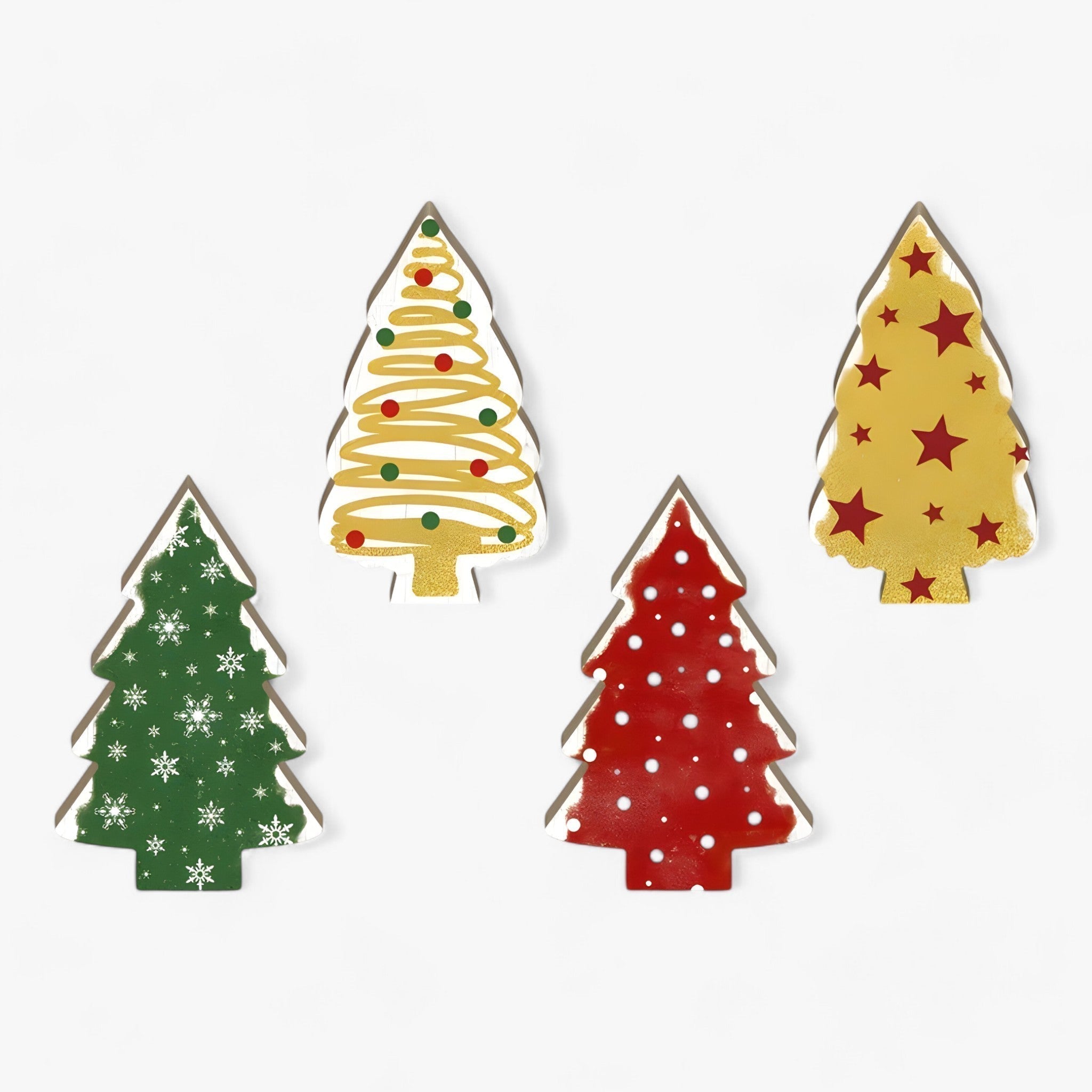 Set di Mini Alberi di Natale Decorativi - - alberi alberi natale albero di Natale casa di campagna decorativi decorazione festiva decorazioni da tavolo decorazioni natalizie decorazioni per il caminetto decorazioni stagionali mini alberi natale regali eleganti stile rustico - Concept Palermo