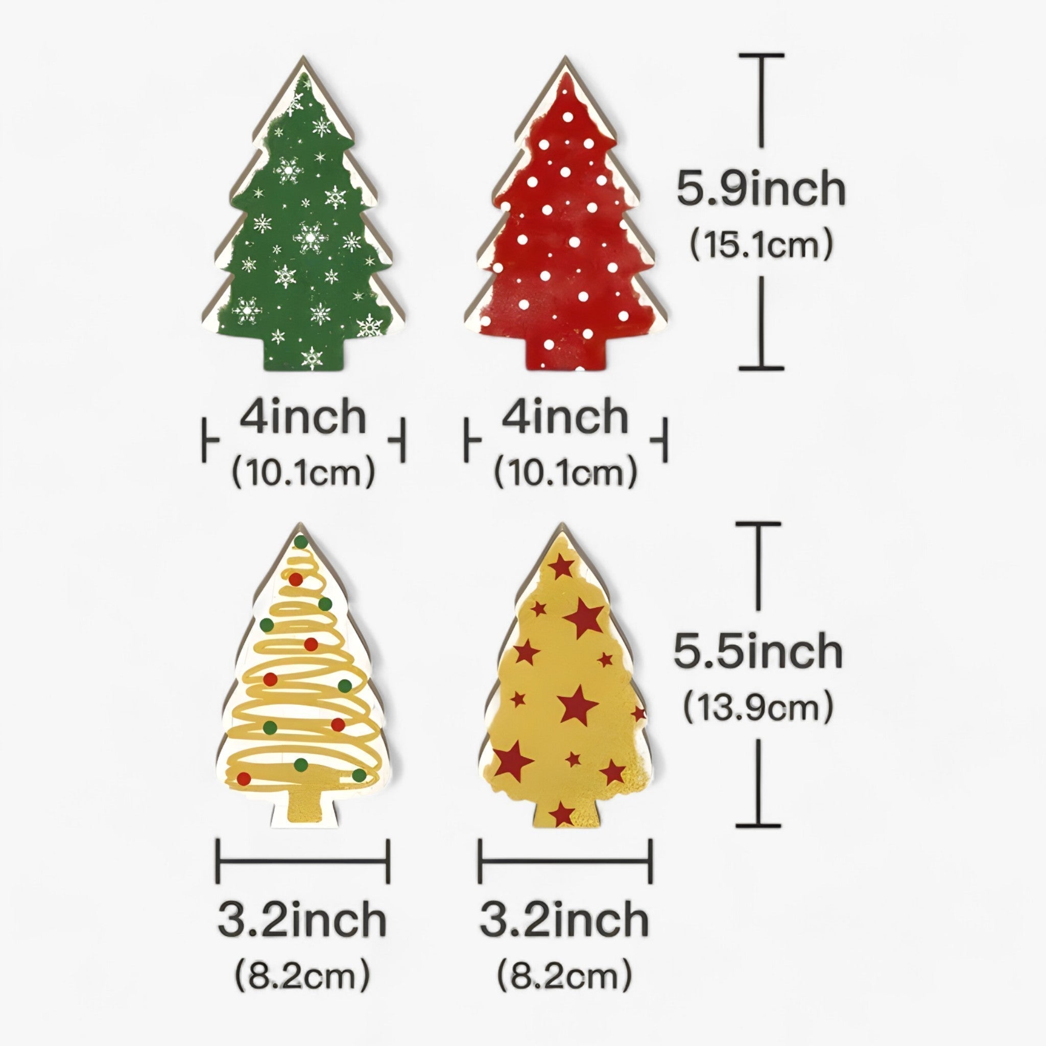 Set di Mini Alberi di Natale Decorativi - - alberi alberi natale albero di Natale casa di campagna decorativi decorazione festiva decorazioni da tavolo decorazioni natalizie decorazioni per il caminetto decorazioni stagionali mini alberi natale regali eleganti stile rustico - Concept Palermo