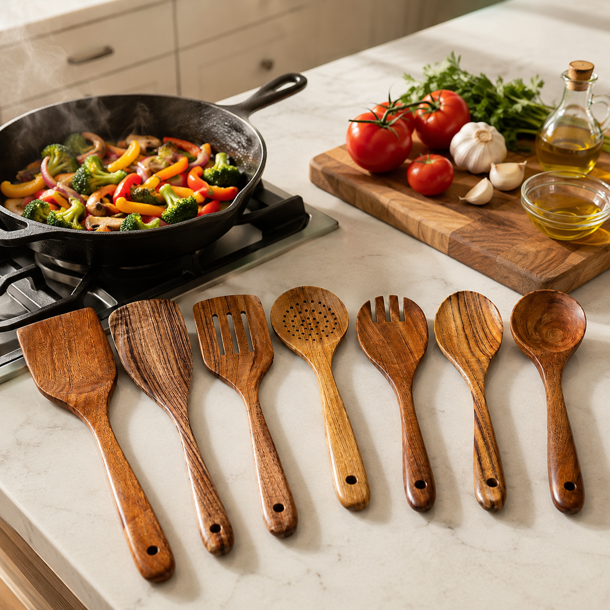 Set di posate da 7 pezzi TeakCraft Migliorate la vostra esperienza culinaria Lino - - culinaria esperienza home & garden lino Mainland China migliorate pezzi posate posate pezzi - Concept Palermo