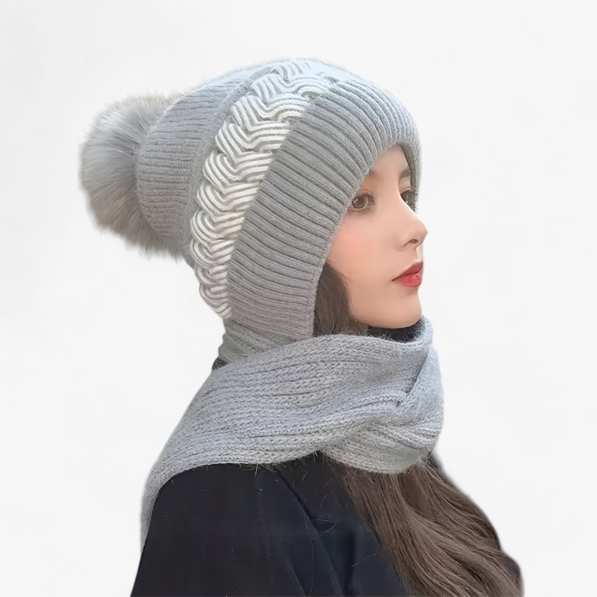 Cappello Invernale Magliato All-in-One – Caldo, Confortevole e Antivento Uomo - grigio - antivento beanies caldo cappello cappello invernale confortevole invernale magliato - Concept Palermo