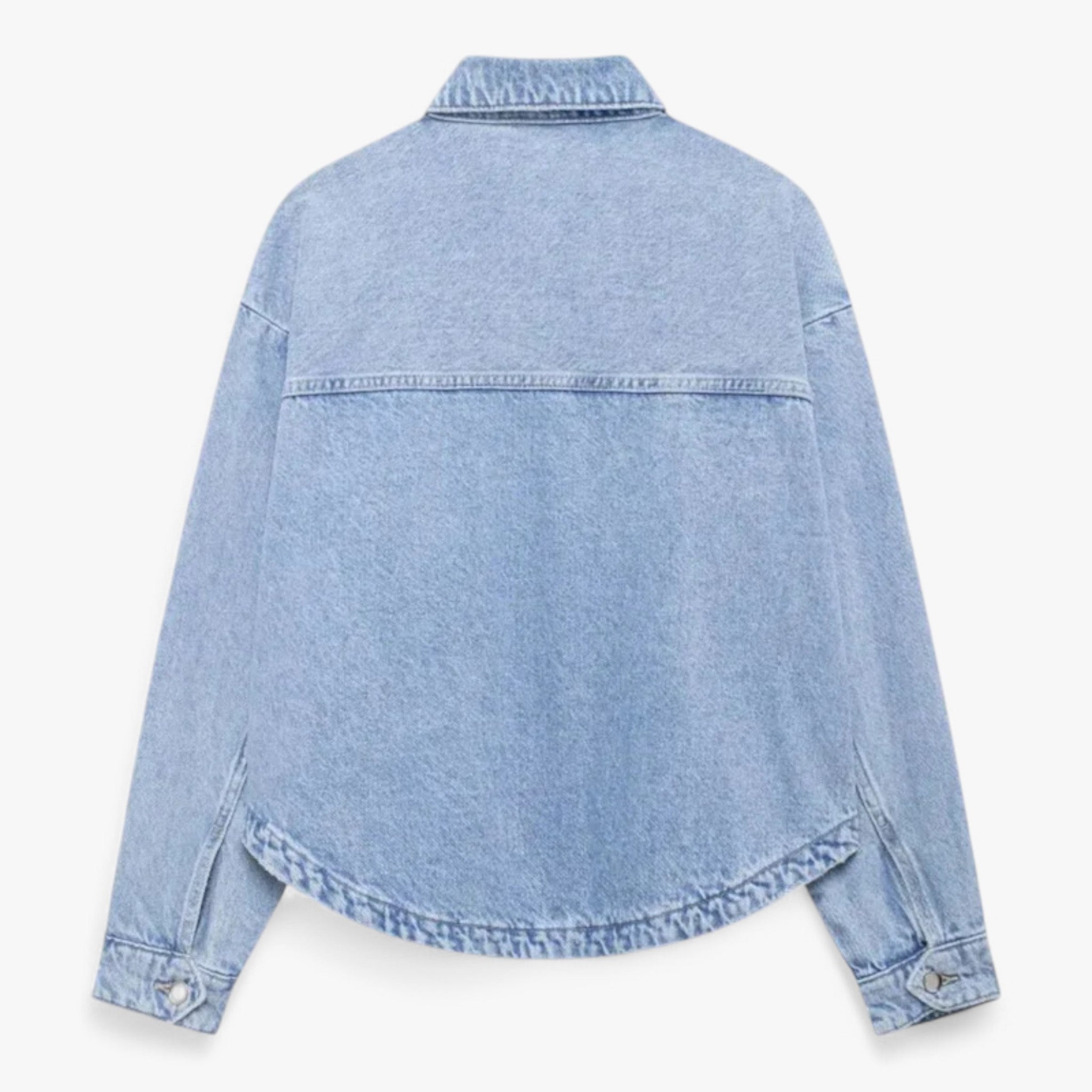 Giacca denim da donna tinta unita, versatile ed elegante - - denim donna giacca giacca denim tinta unita versatile women's coats & jackets - Concept Palermo