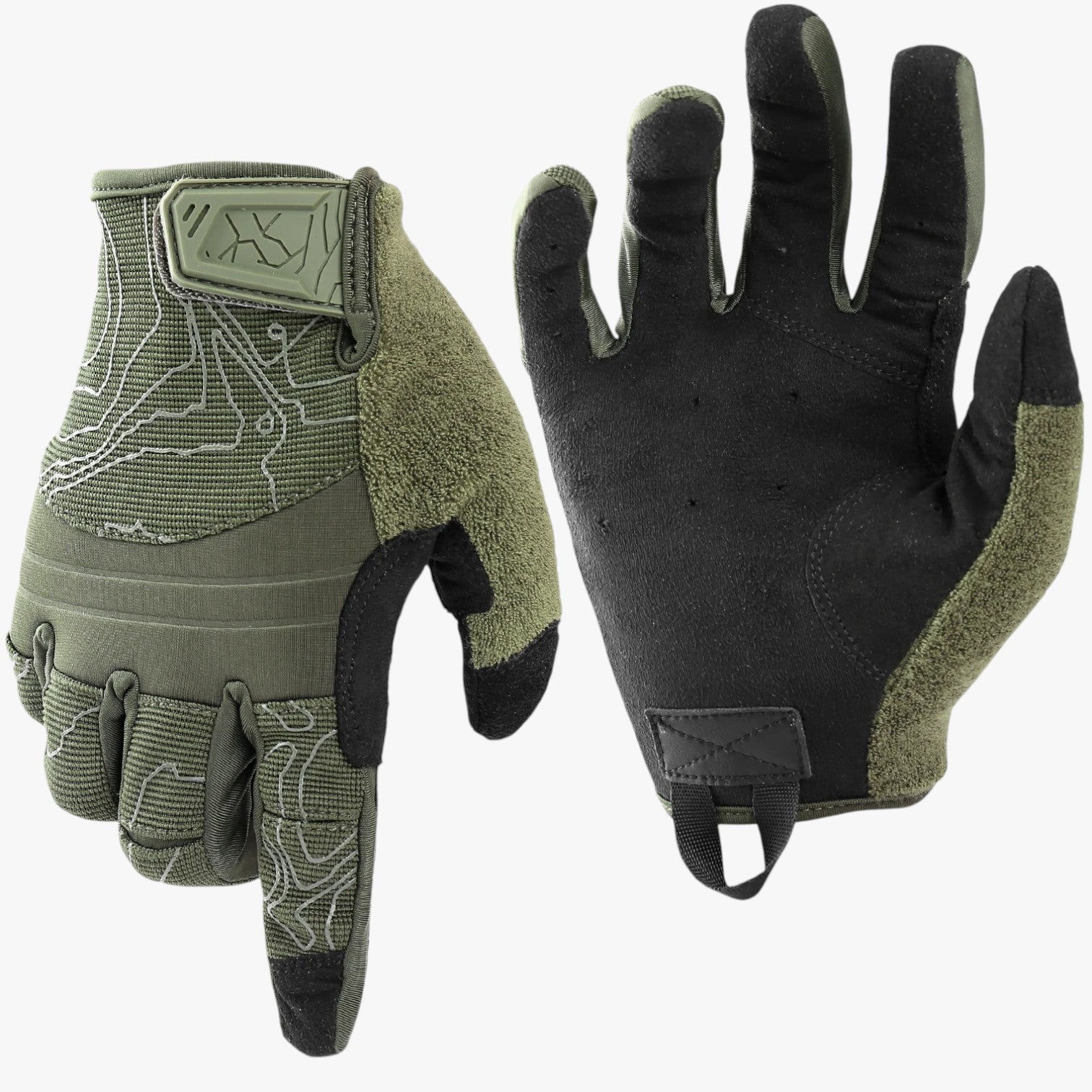 Guanti tattici touch screen traspiranti a dita complete Uomo - Full Finger Green - complete dita gloves gloves for men guanti guanti tattici mens gloves screen tattici touch traspiranti - Concept Palermo