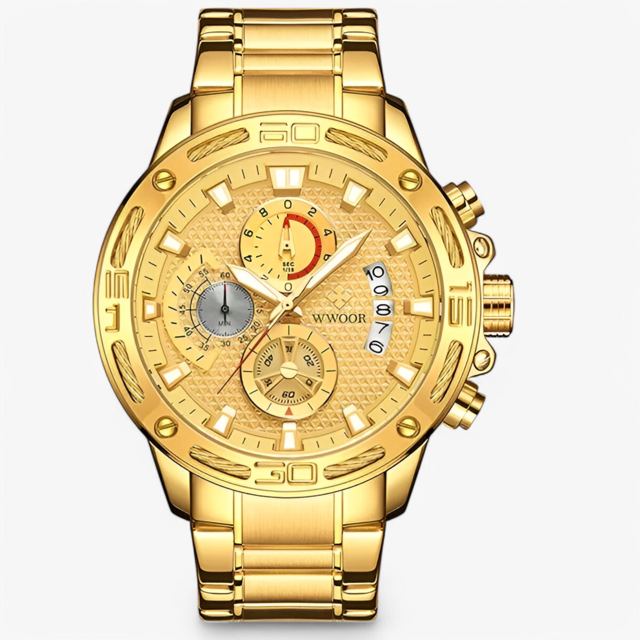 Orologio Cronografo di Lusso in Acciaio Inossidabile - oro oro - accessoires acciaio cronografo horloges inossidabile orologio orologio cronografo watches - Concept Palermo
