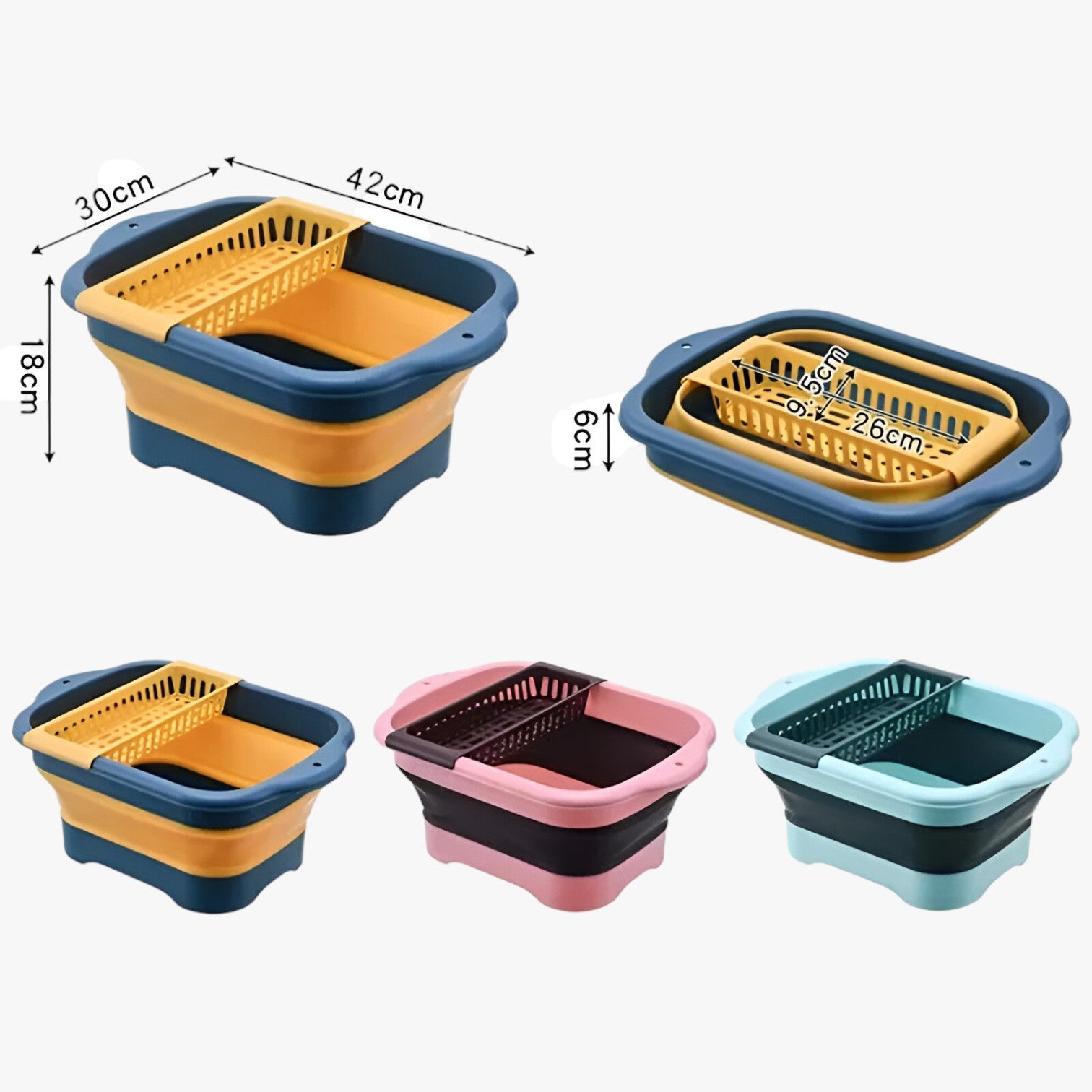 Colapasta pieghevole in silicone per frutta e verdura - - colander colapasta colapasta pieghevole frutta Kitchen kitchen & dining Kitchen Essentials pieghevole silicone verdura - Concept Palermo