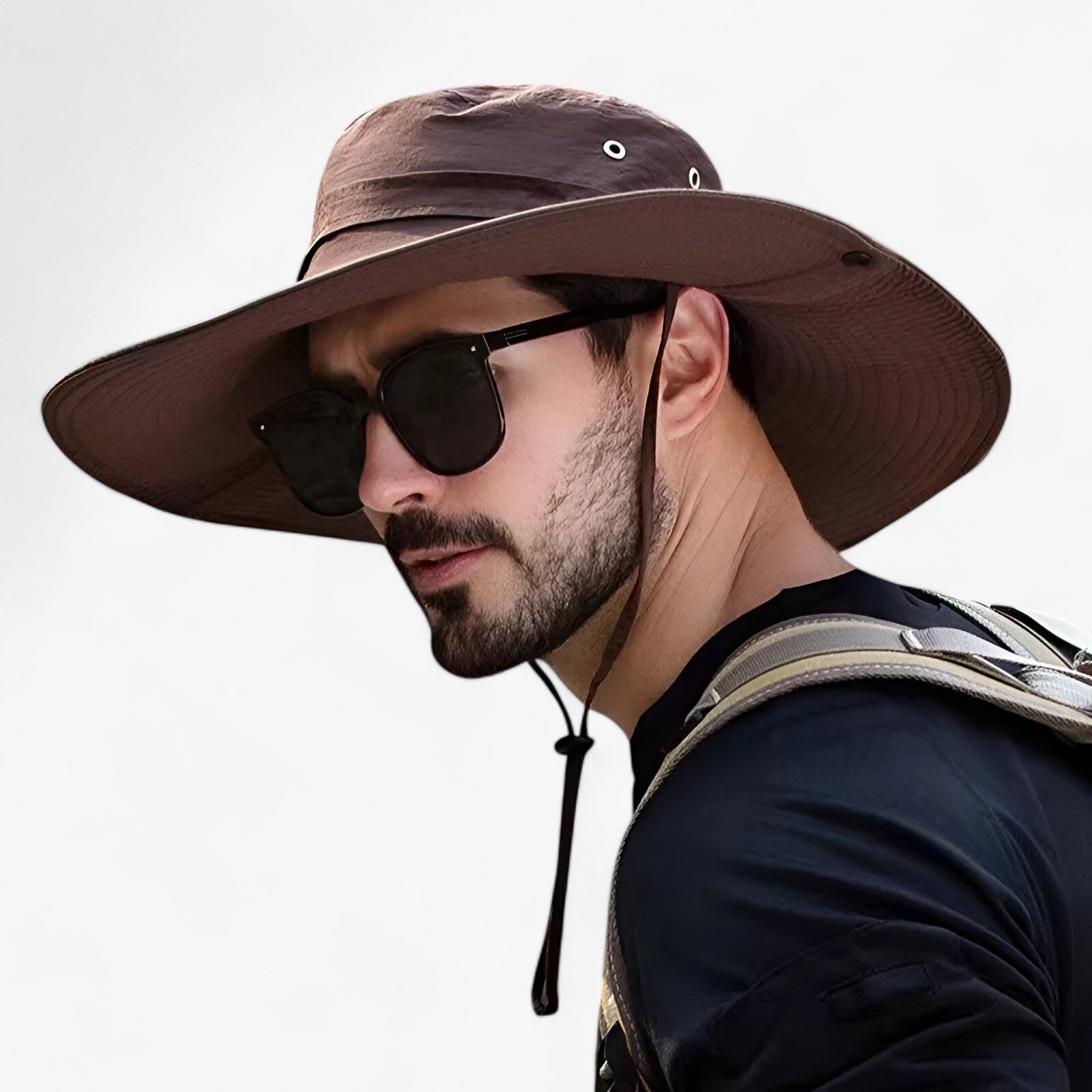 Cappello da Sole Uomo con Protezione UV UPF 50+, Traspirante per Esterno - caffè 58-60cm - cappello cappello esterno esterno Gift hat men's hat Mens fashion protezione uomo - Concept Palermo