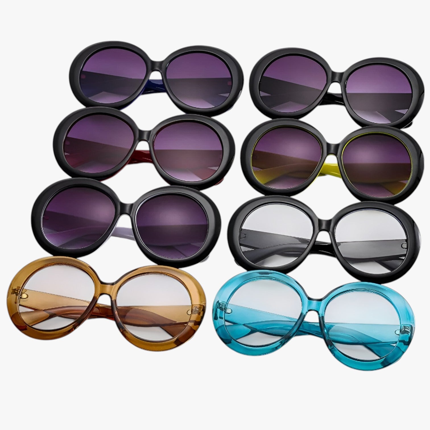 Occhiali da Sole Rotondi Oversize Lusso Donna - Protezione UV400 - - Fashion Sunglasses occhiali occhiali sole oversize rotondi Round Sun Glasses sole sun glasses sunglasses - Concept Palermo