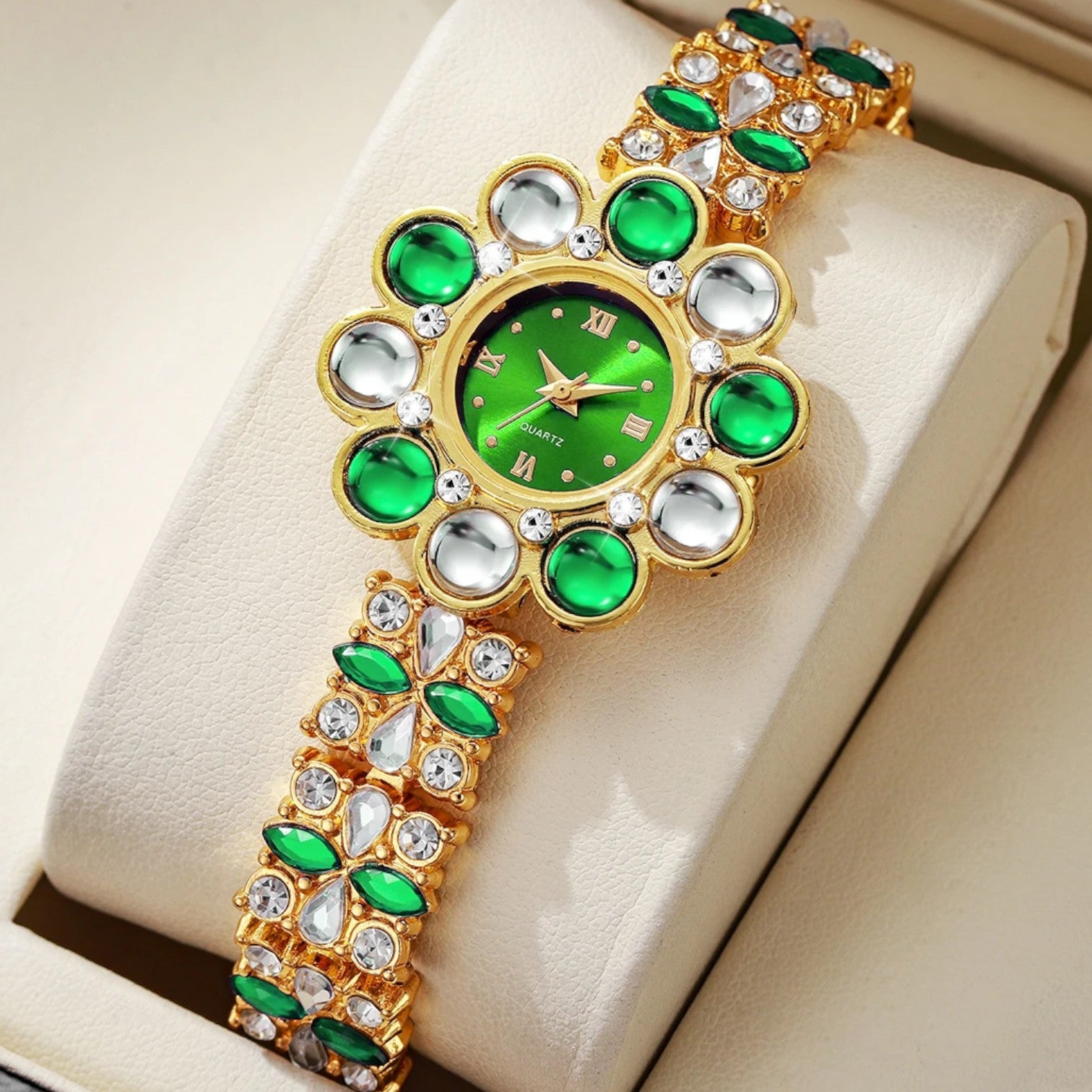 Orologio con quadrante a fiori in cristallo Donna - - cristallo donna female watch fiori ladies watch orologio orologio quadrante quadrante watch watch for women watches - Concept Palermo
