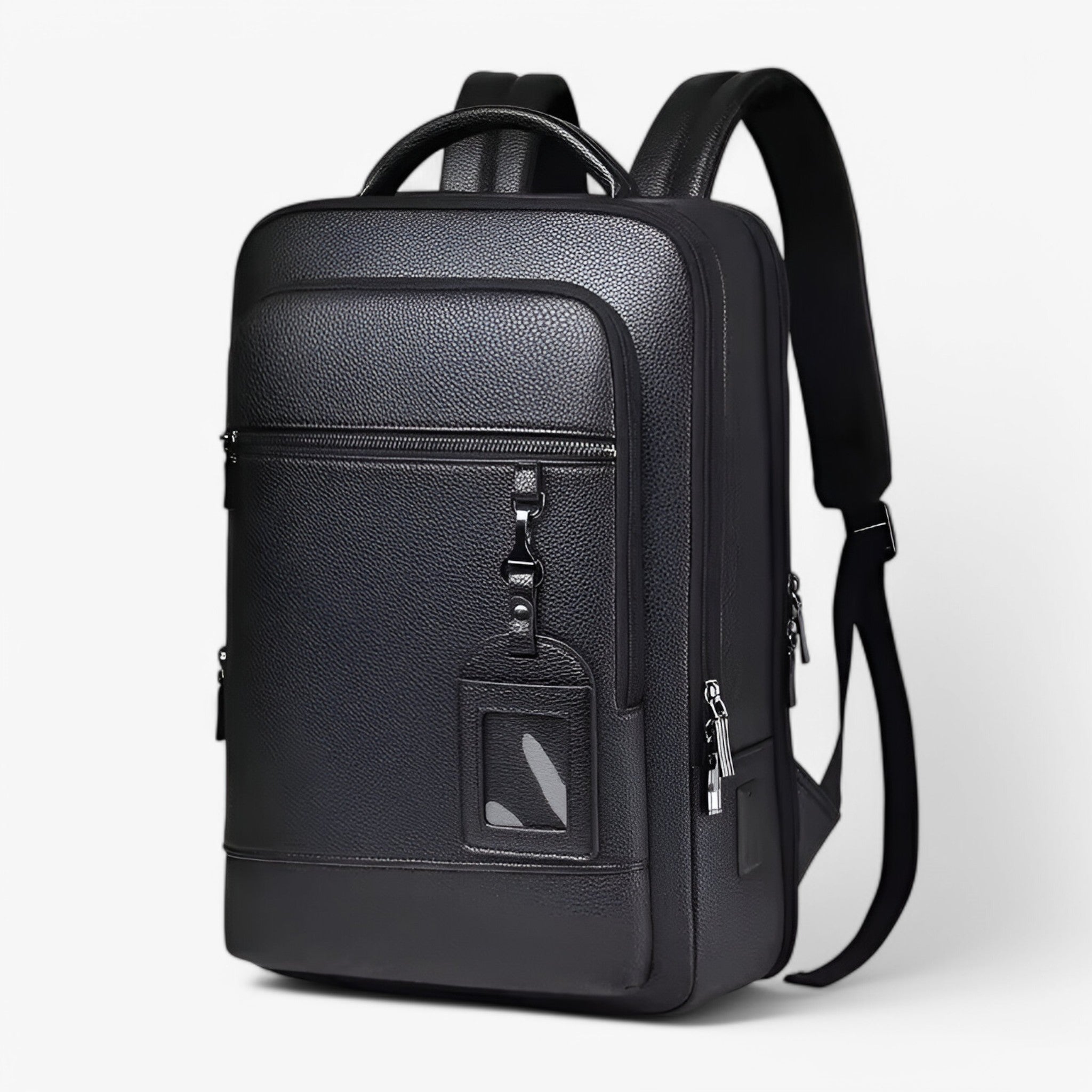 Zaino in Pelle con USB Uomo - Alta Qualita, Consegna Rapida - Nero-A - accessoires bags pelle tassen uomo zaino zaino pelle - Concept Palermo