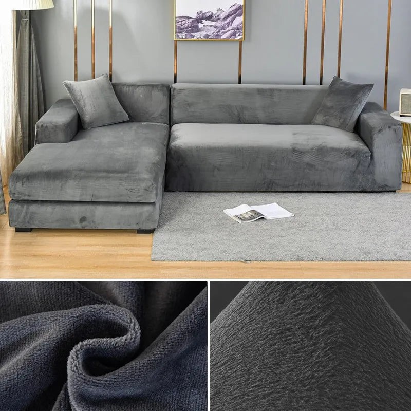 CouchCover - Morbido Copridivano Antiscivolo - Grigio