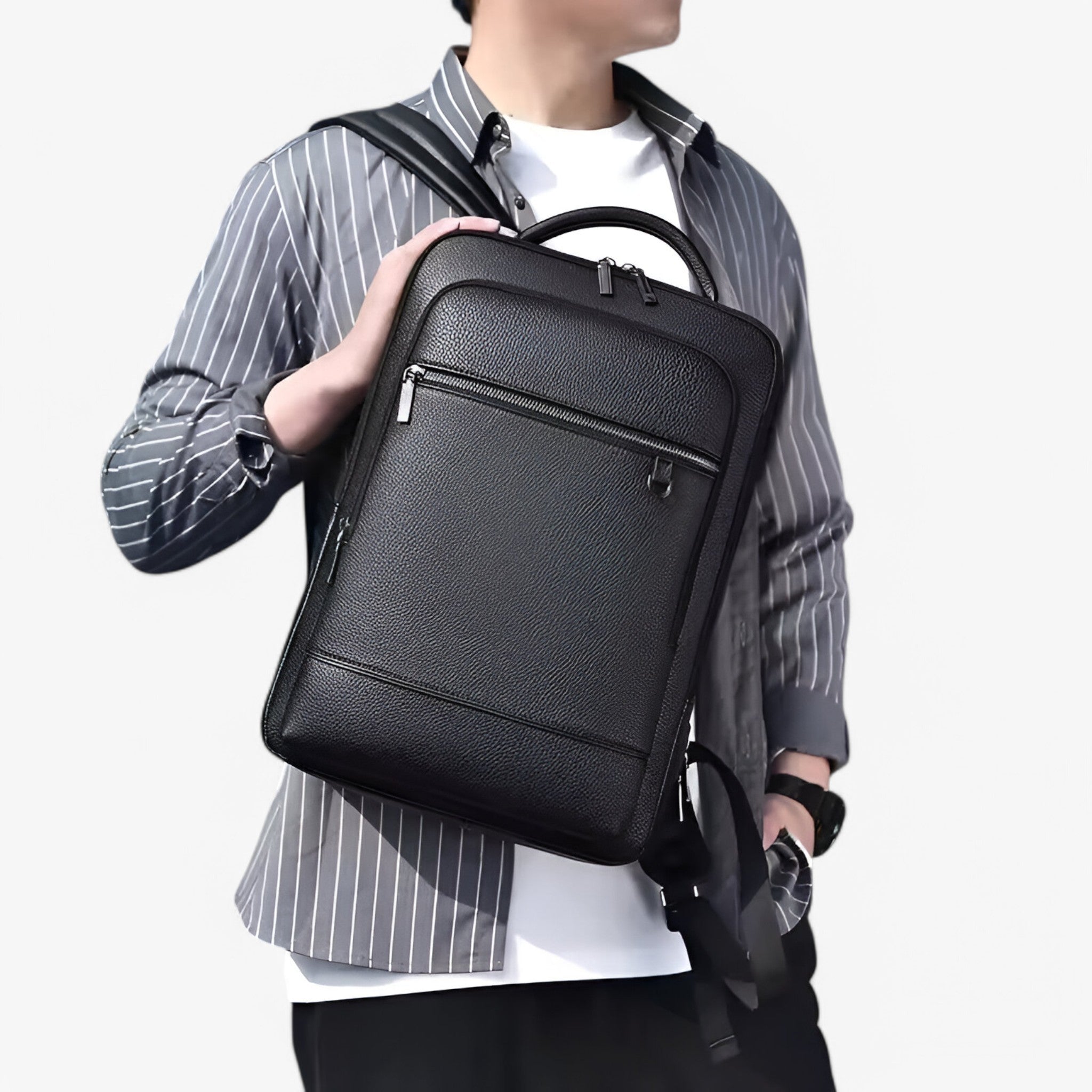 Zaino in Pelle con USB Uomo - Alta Qualita, Consegna Rapida - - accessoires bags pelle tassen uomo zaino zaino pelle - Concept Palermo