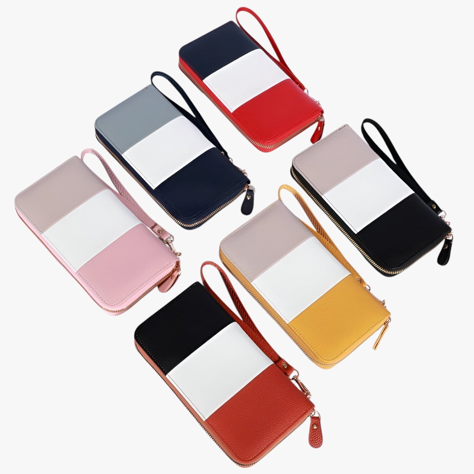 Portafoglio di lusso in pelle tricolore - protezione RFID e spazioso - - pelle portafoglio portafoglio pelle protezione rfid spazioso tricolore wallet wallets womens wallet - Concept Palermo