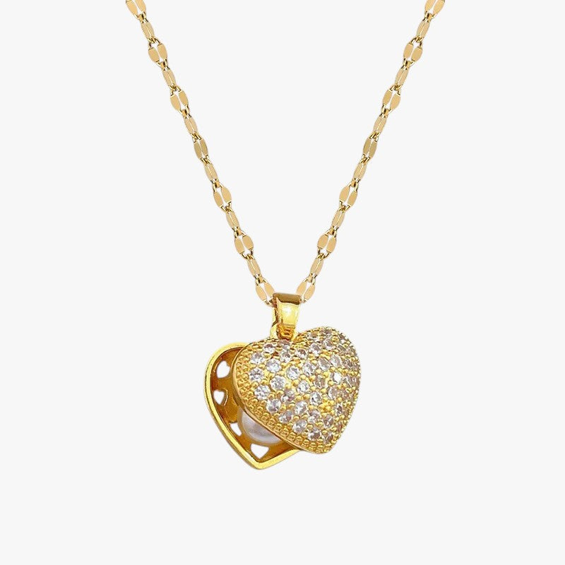Collana di perle a forma di cuore Lana - - collana collana perle cuore elegant womens necklaces forma jewelry lana necklace NECKLACES Necklaces for Women perle - Concept Palermo