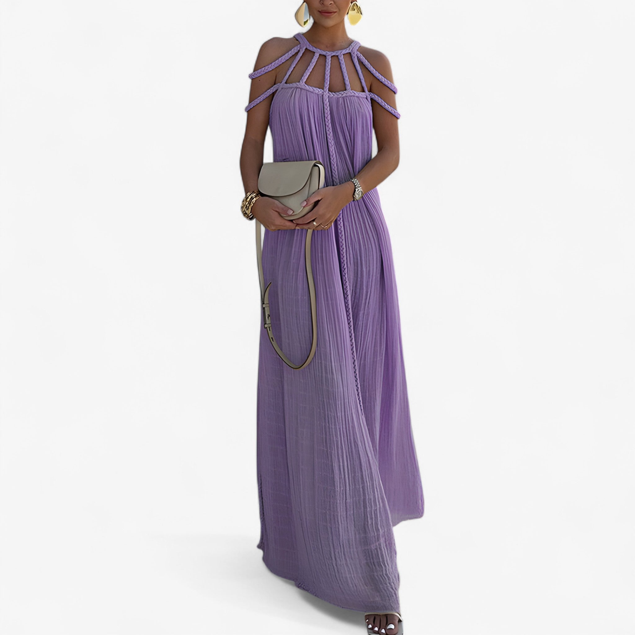 Abito Lungo Donna - Viola Taglia unica (34-46) - abito abito donna donna dresses - Concept Palermo