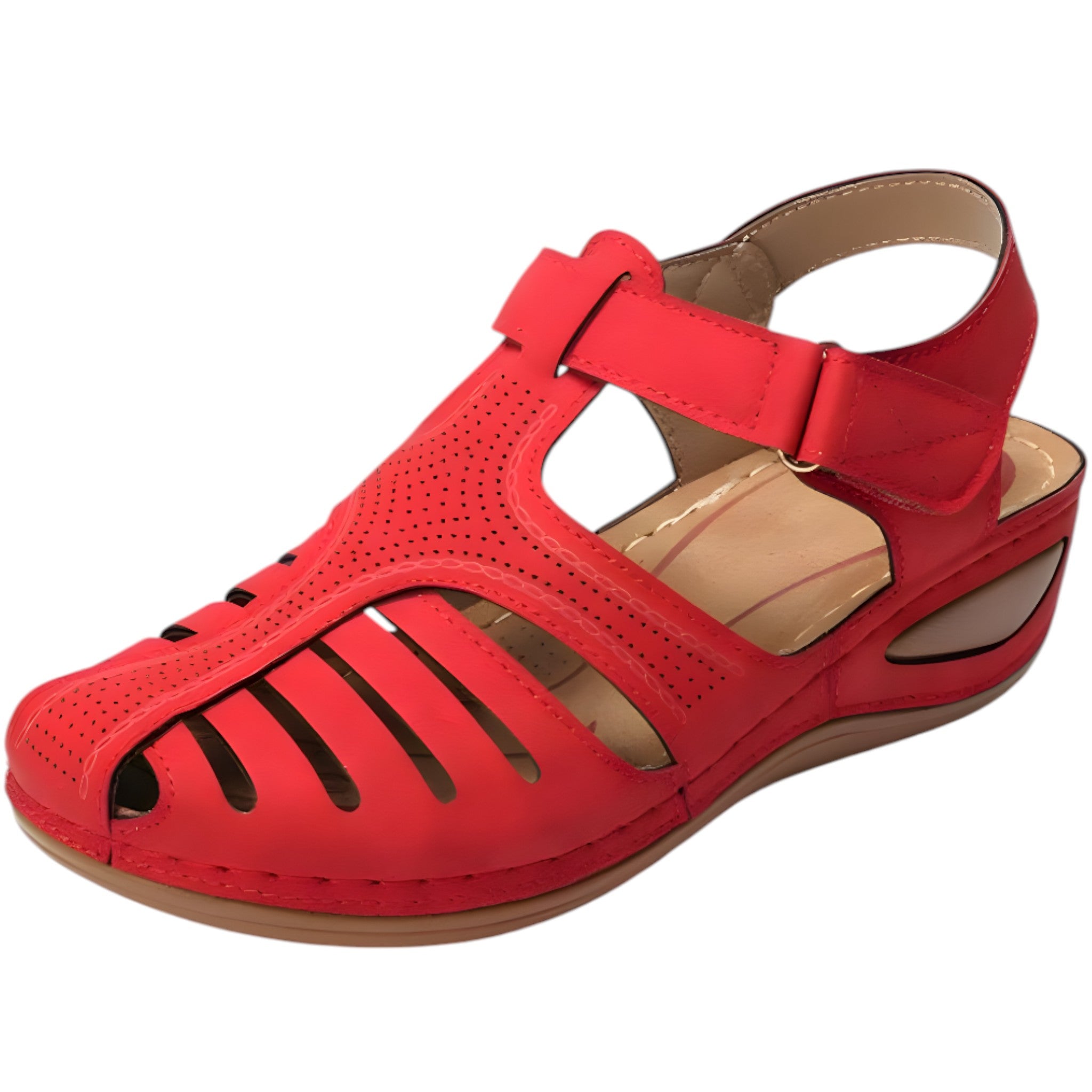 Sandali comfort traforati con cinturino Uomo - Rosso - breathable sandals casual sandals cinturino comfort easy wear sandals fashion sandals nova | sandali comfort traforati con cinturino - €25 sandali sandali comfort traforati uomo - Concept Palermo