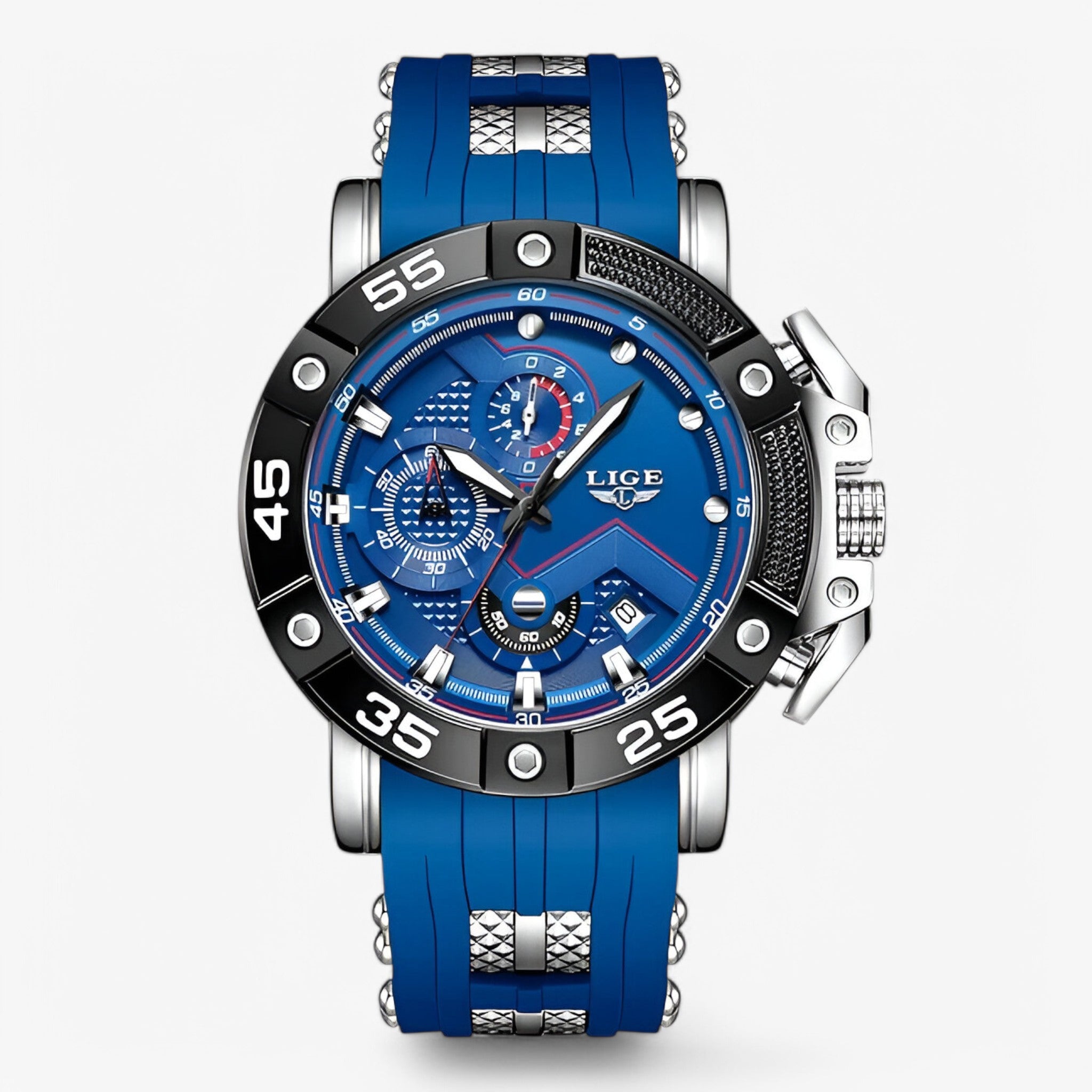 Orologio da uomo militare sportivo al quarzo “Paco – Creato Per Chi Ama L’Azione.” - blu argento - azione creato militare orologio orologio uomo paco quarzo sportivo watch for men - Concept Palermo