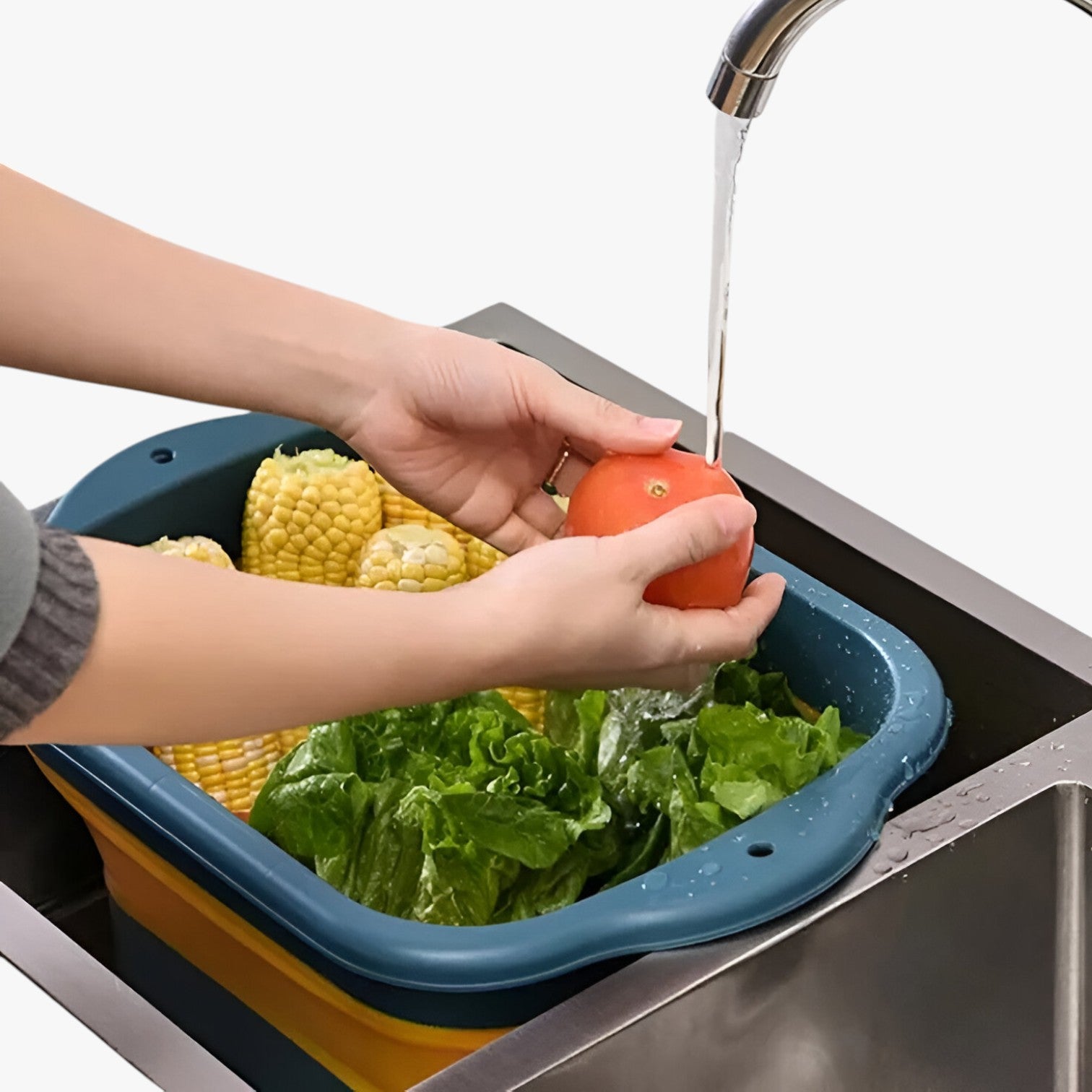 Colapasta pieghevole in silicone per frutta e verdura - - colander colapasta colapasta pieghevole frutta Kitchen kitchen & dining Kitchen Essentials pieghevole silicone verdura - Concept Palermo