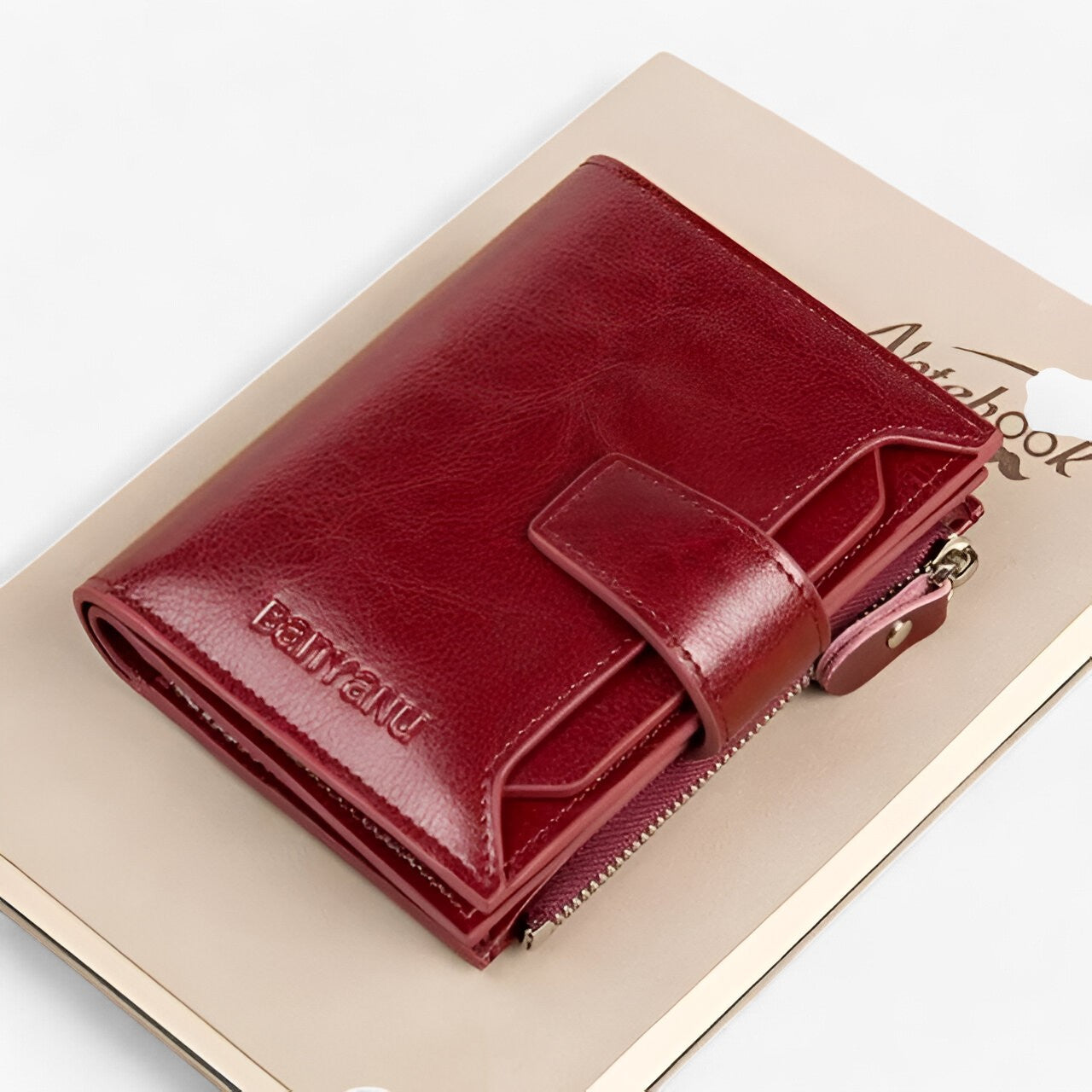 Portafoglio Donna Compatto in Vera Pelle con Protezione RFID - Elegante e Sicuro - Rosso Vino - blocco donna eleganza pelle portafoglio portafoglio donna rfid sicurezza wallet womens wallet - Concept Palermo