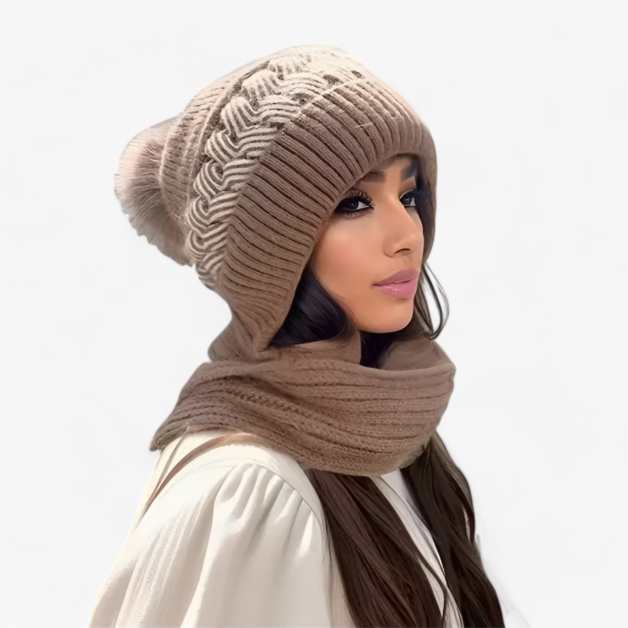 Cappello Invernale Magliato All-in-One – Caldo, Confortevole e Antivento Uomo - khaki - antivento beanies caldo cappello cappello invernale confortevole invernale magliato - Concept Palermo