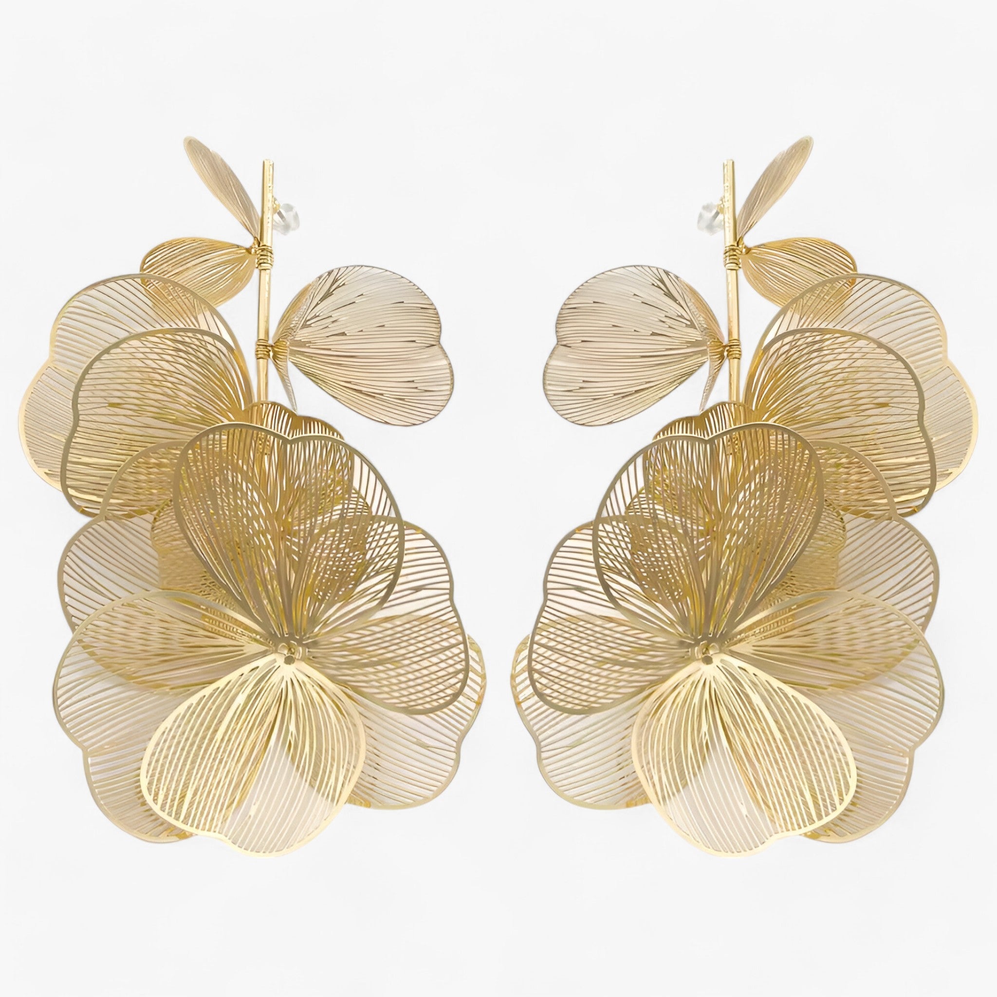 Orecchini Pendenti Vintage Bloem Unici, Oro 18K con Pietre Preziose Colorate - Dorato 1 - accessoires bloem jewelry orecchini orecchini pendente pendente sieraden unici vintage - Concept Palermo