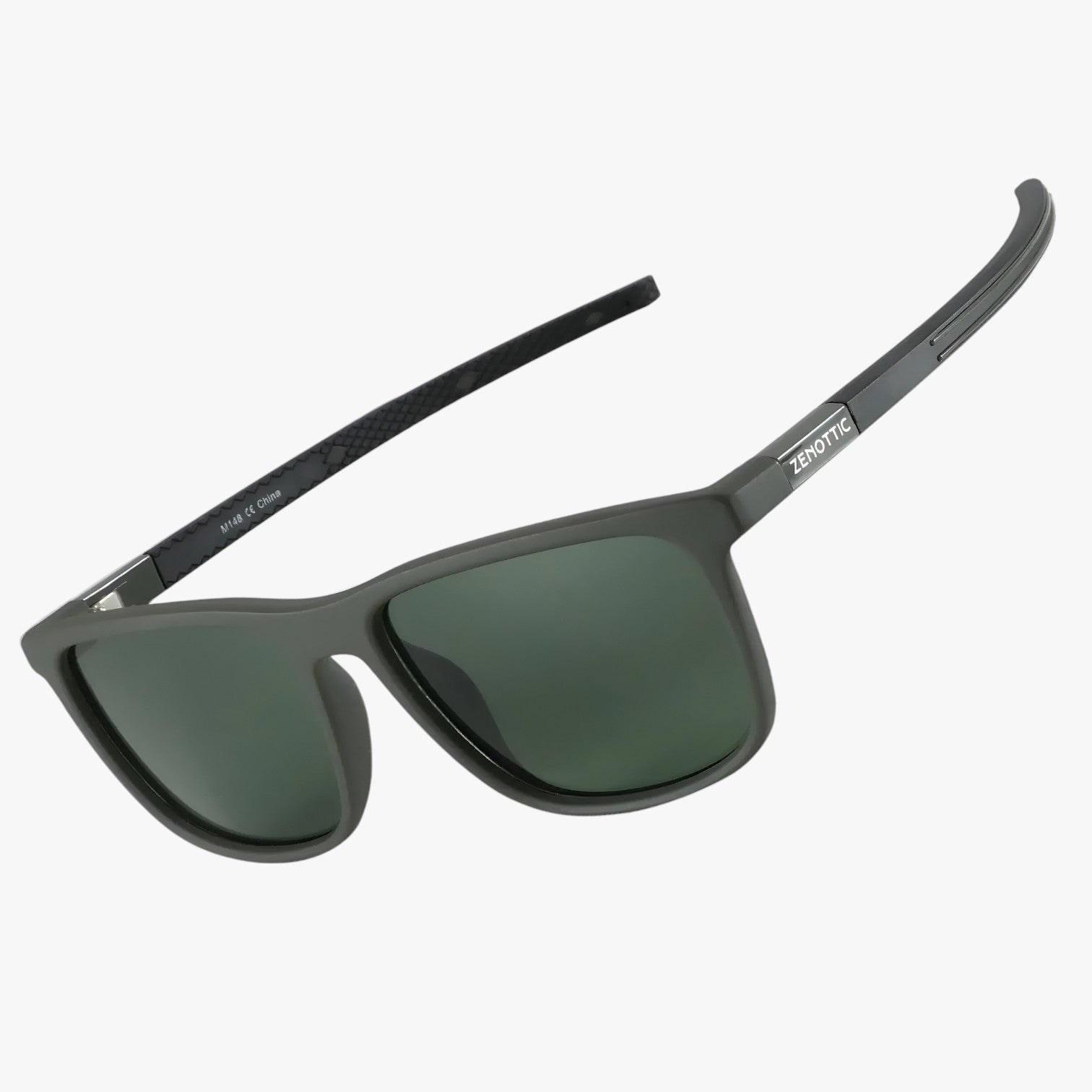 Occhiali da sole quadrati polarizzati – protezione UV leggera Uomo - Lente verde ZNOTTIC - leggera mens sunglasses occhiali occhiali sole polarizzati protezione quadrati sole sunglasses - Concept Palermo