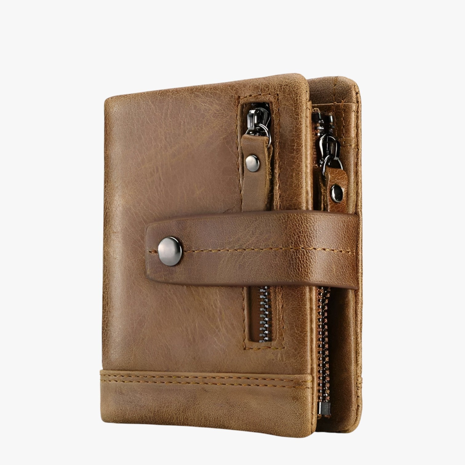 Portafoglio Donna in Vera Pelle Lusso, Compatto e Pratico - Elegante e Funzionale - Marrone - compatto donna pelle portafoletta portafoletta donna pratico wallet wallets womens wallet - Concept Palermo